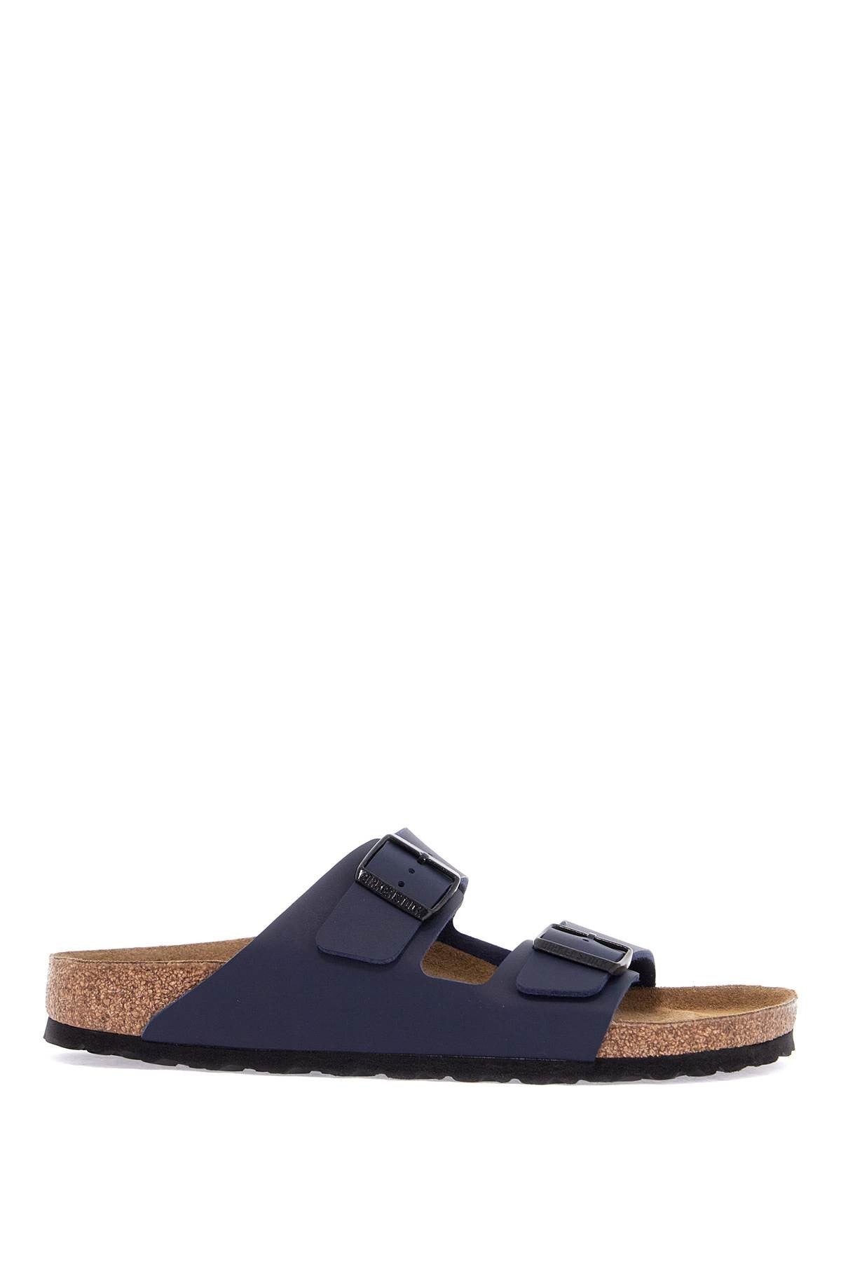 dark blue arizona sandals in birkoflor with cork sole