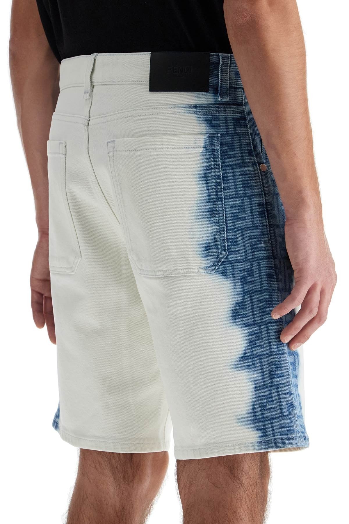 'denim fade bermuda shorts with