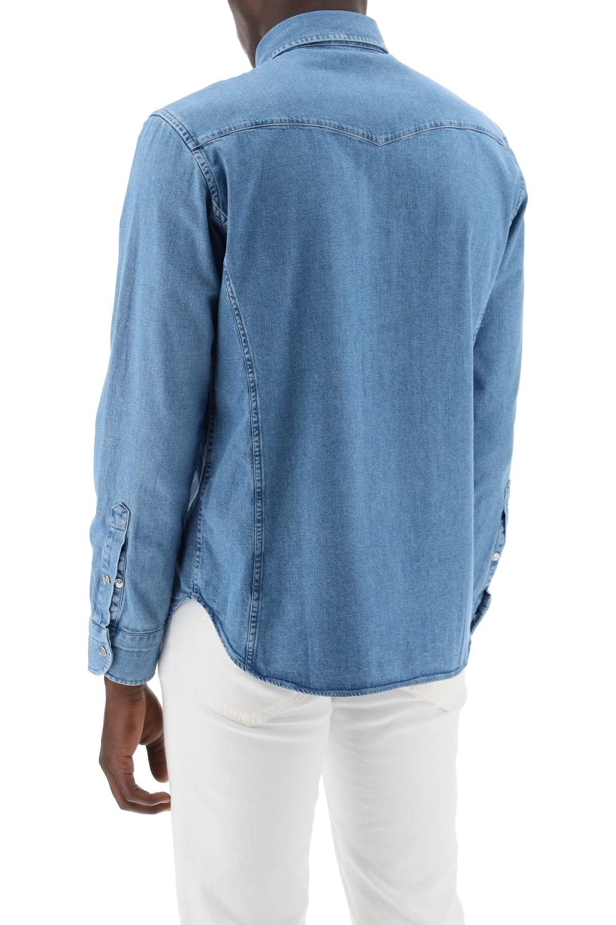 denim western shirt for men