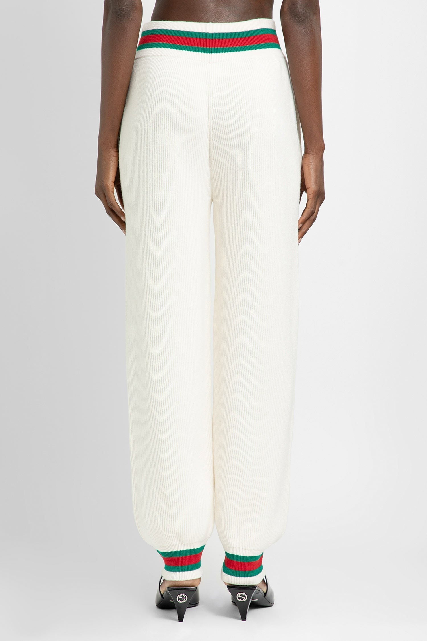 Elastic Waistband Wool Track Pants