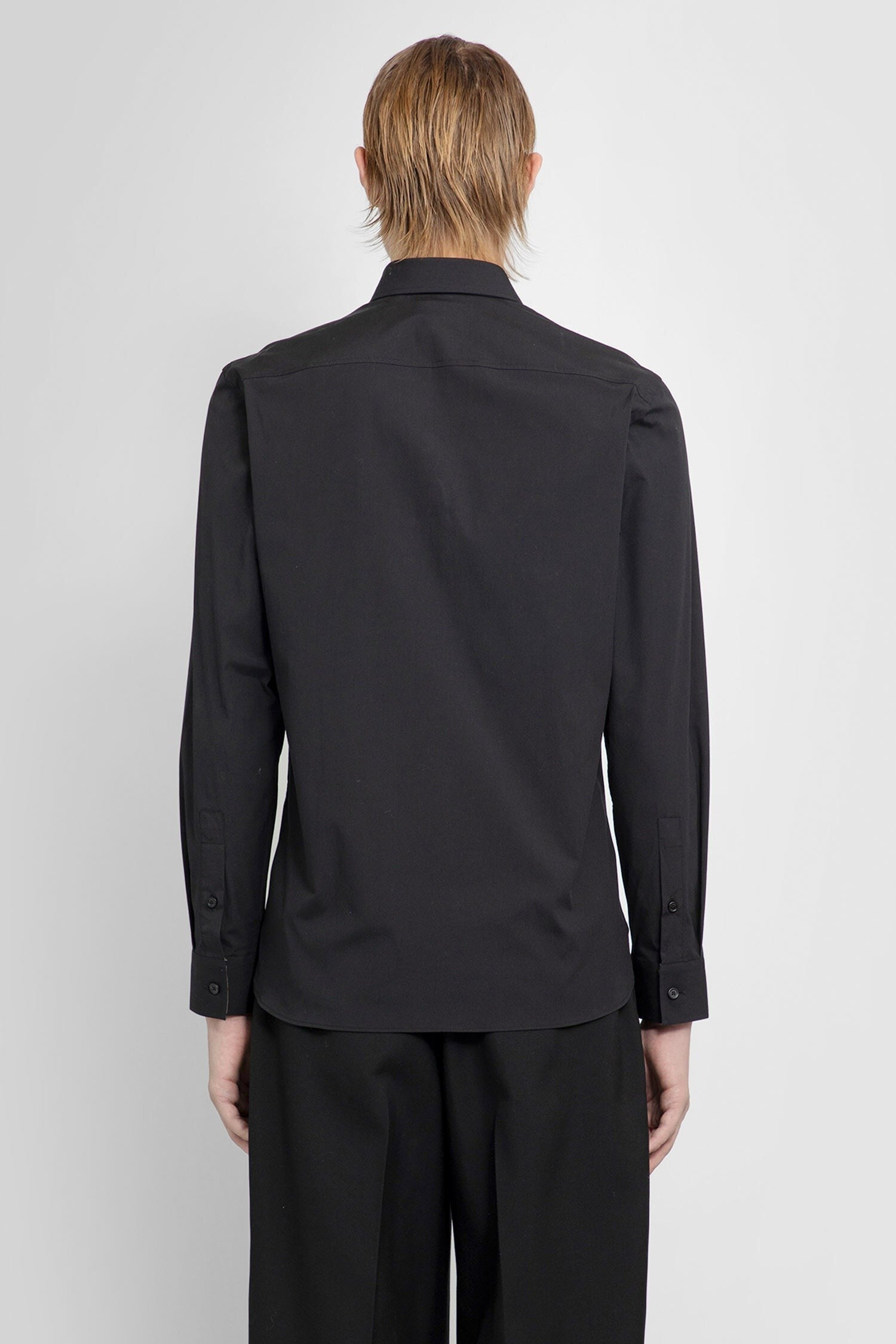embroidered ekd stretch cotton shirt