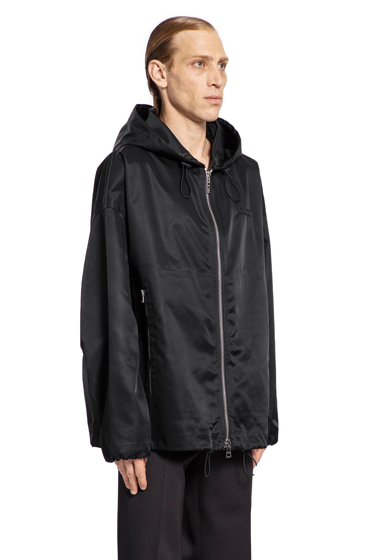 Embroidered Logo Nylon Windbreaker