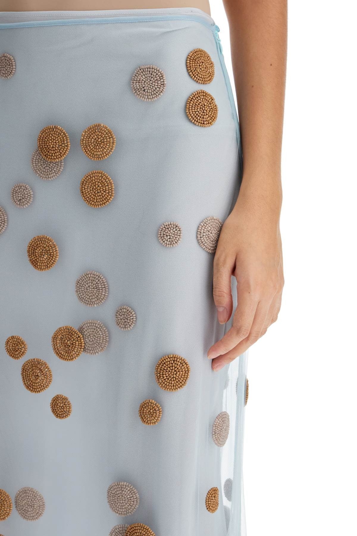 Embroidered Tulle Midi