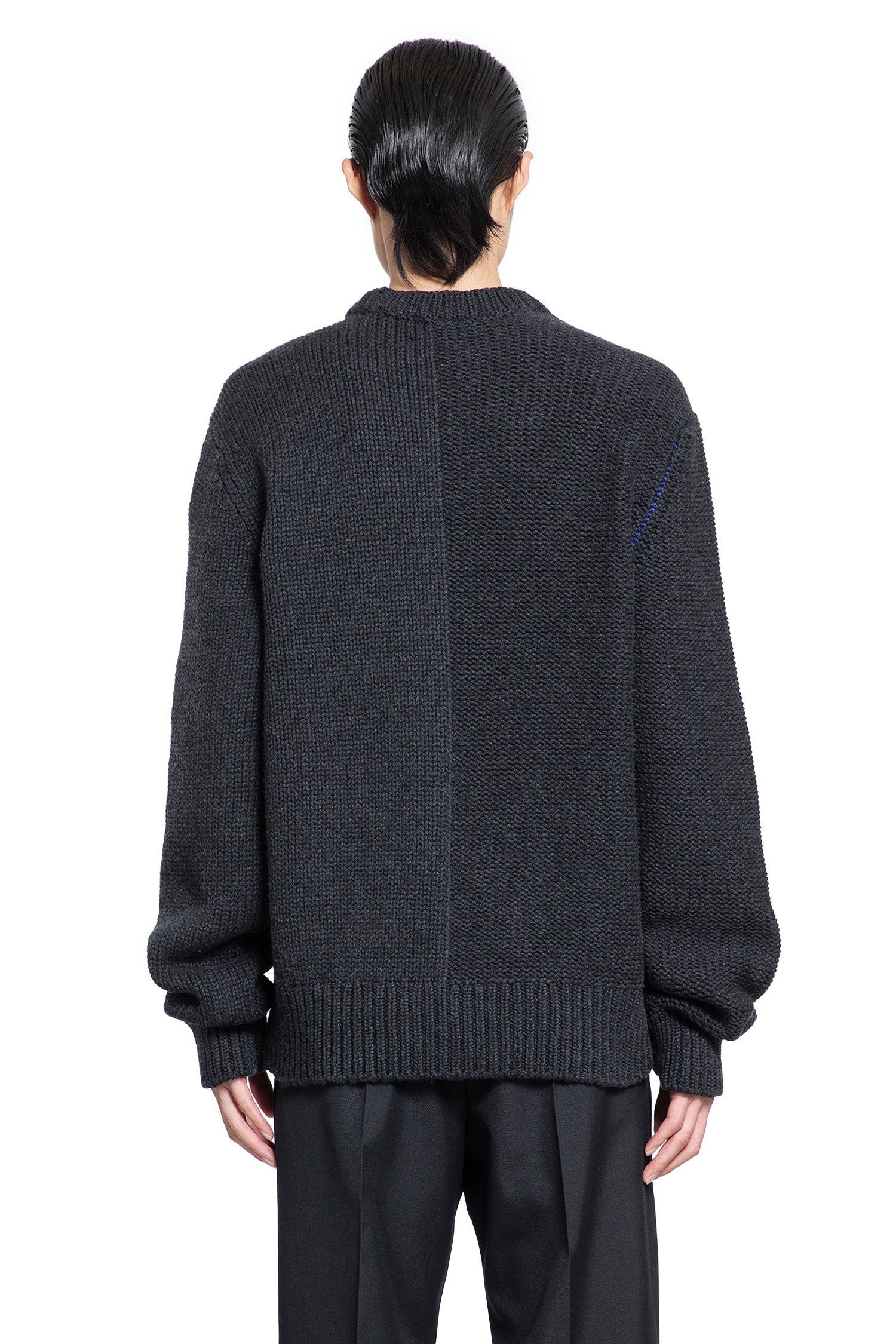 Equestrian Night Design Intarsia Knit Sweater