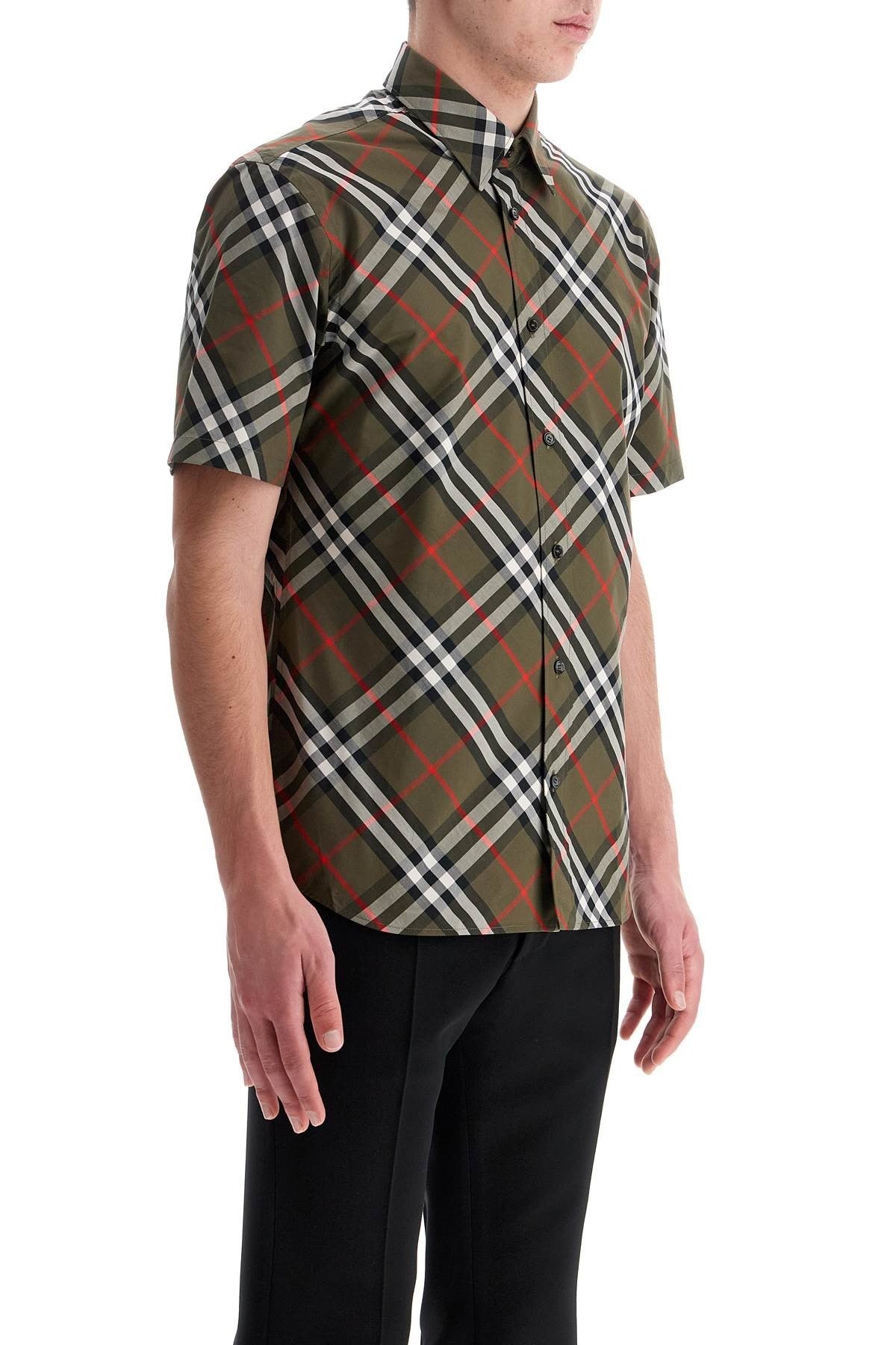 ered cotton short-sleeved shirt
