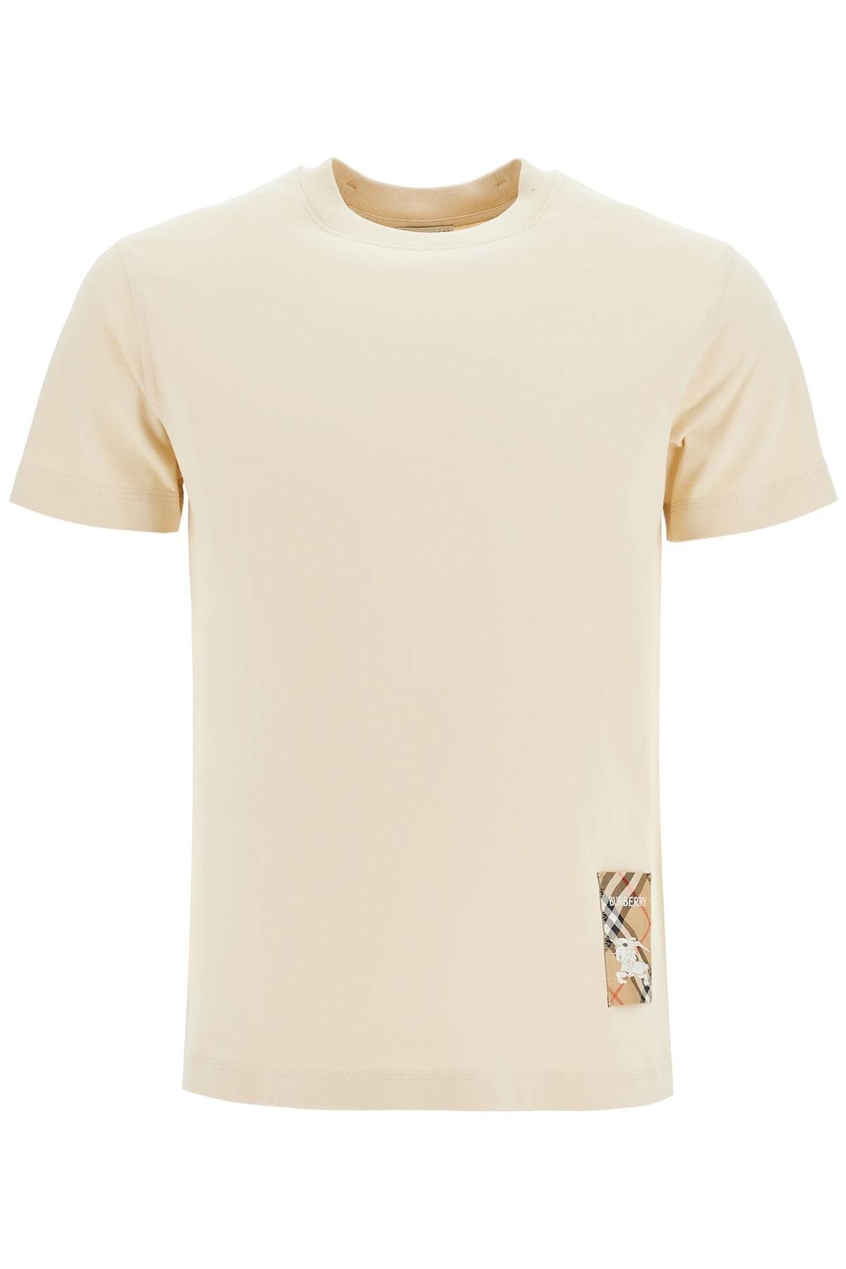 ered slim t-shirt with label and check