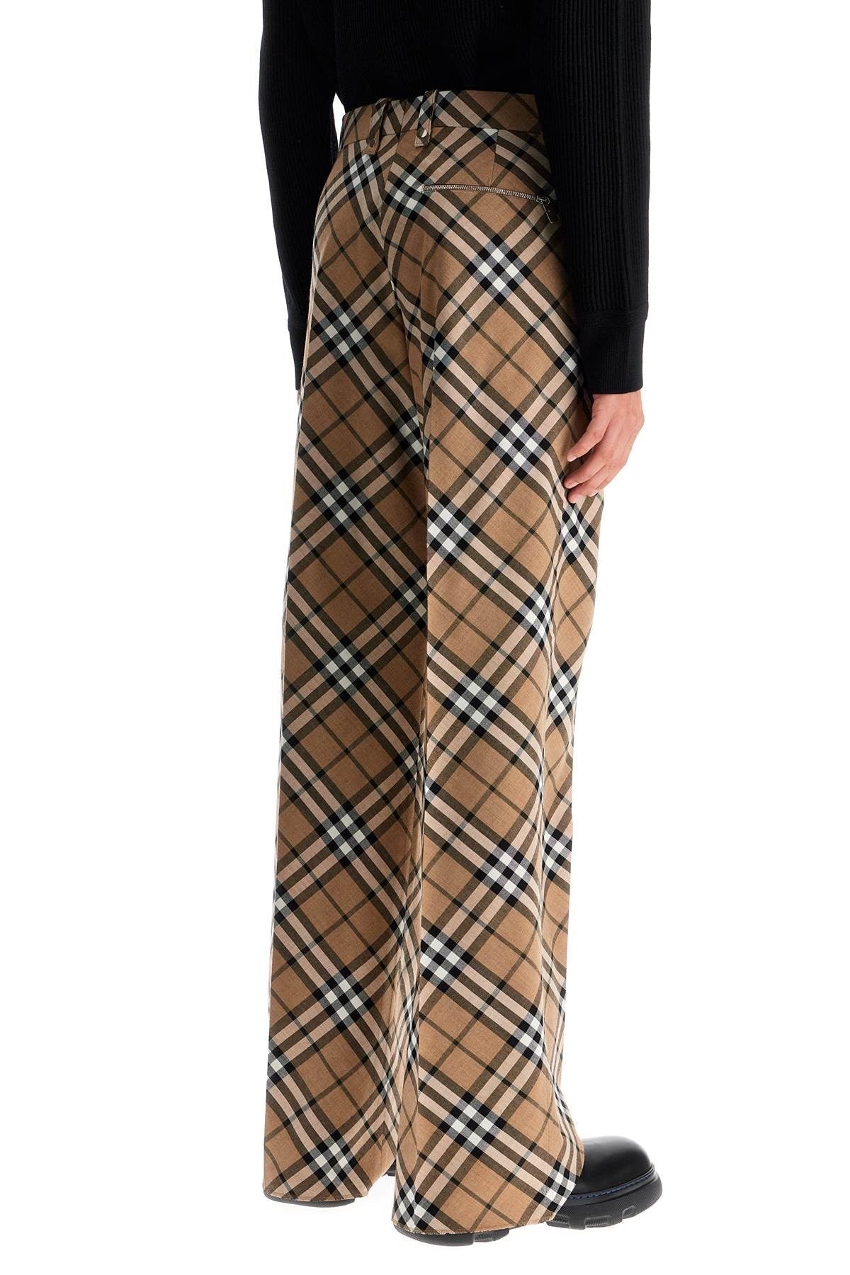 ered wool blend tailored trousers
