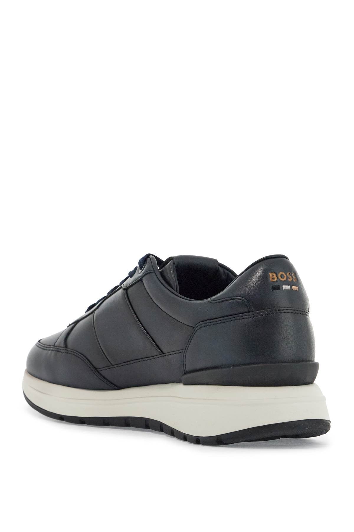 ergonomic sneakers jace_runn_bu navy blue leather