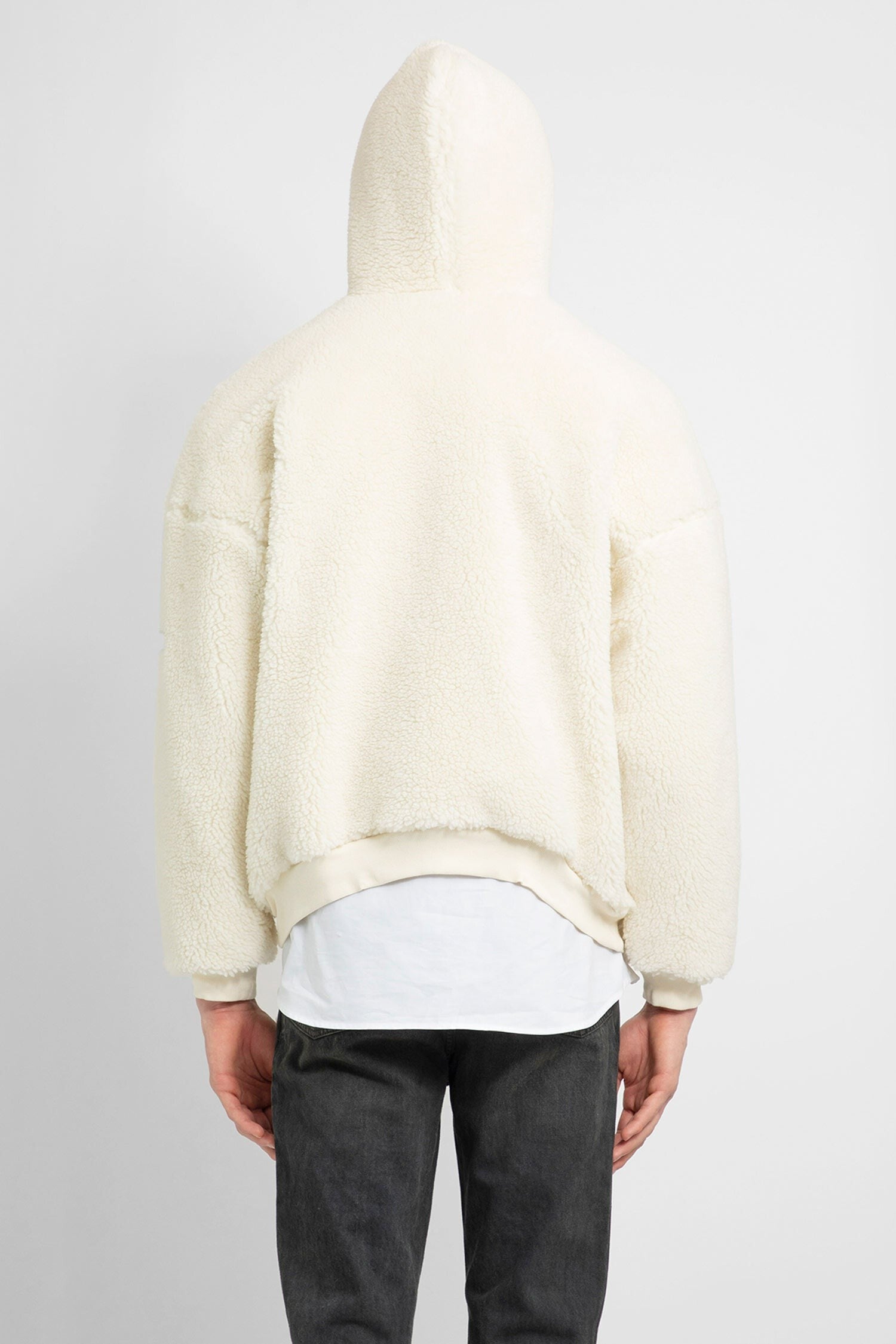 Fake Shearling Zipup Hoodie