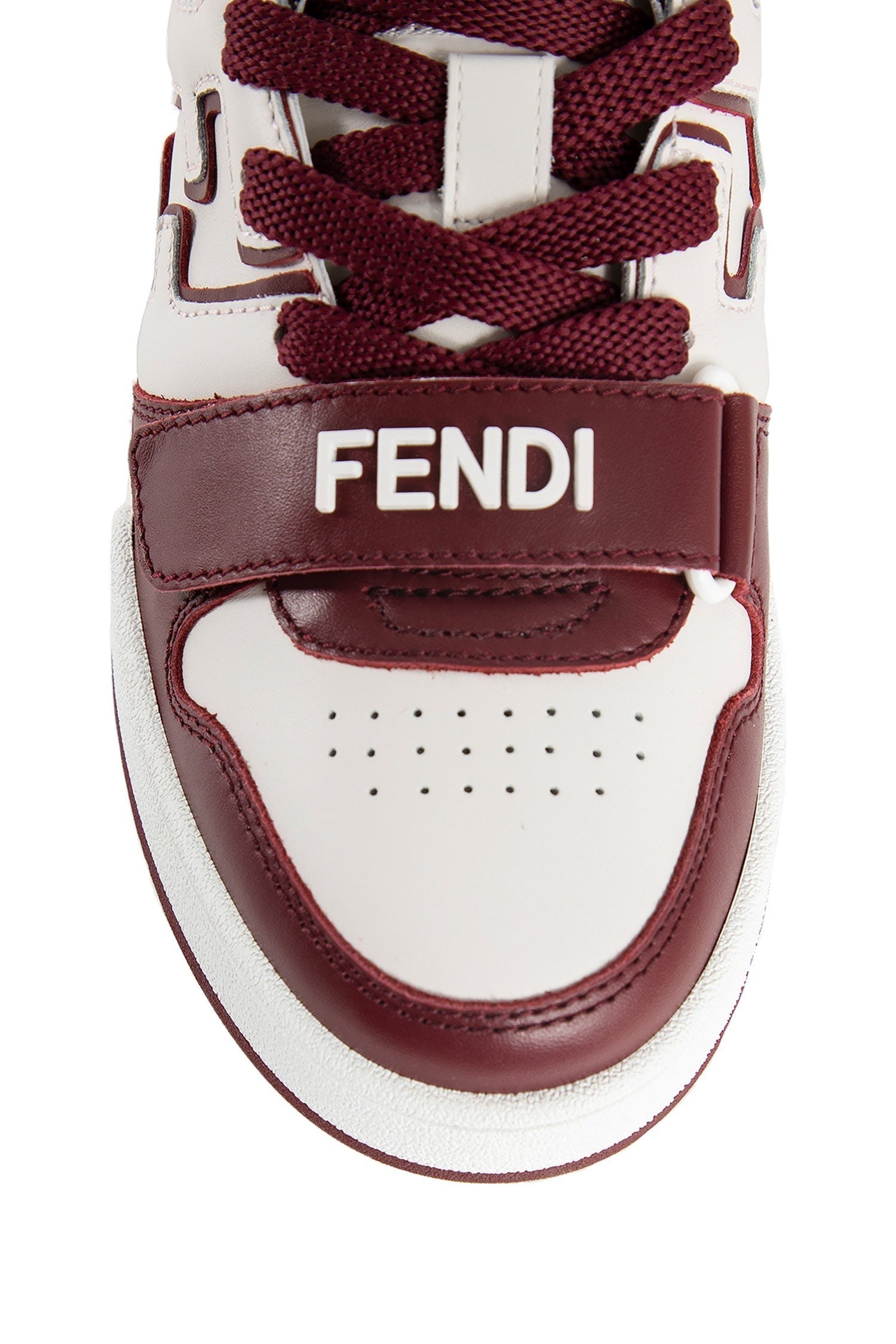 Fendi Match Leather Low-Tops Sneakers