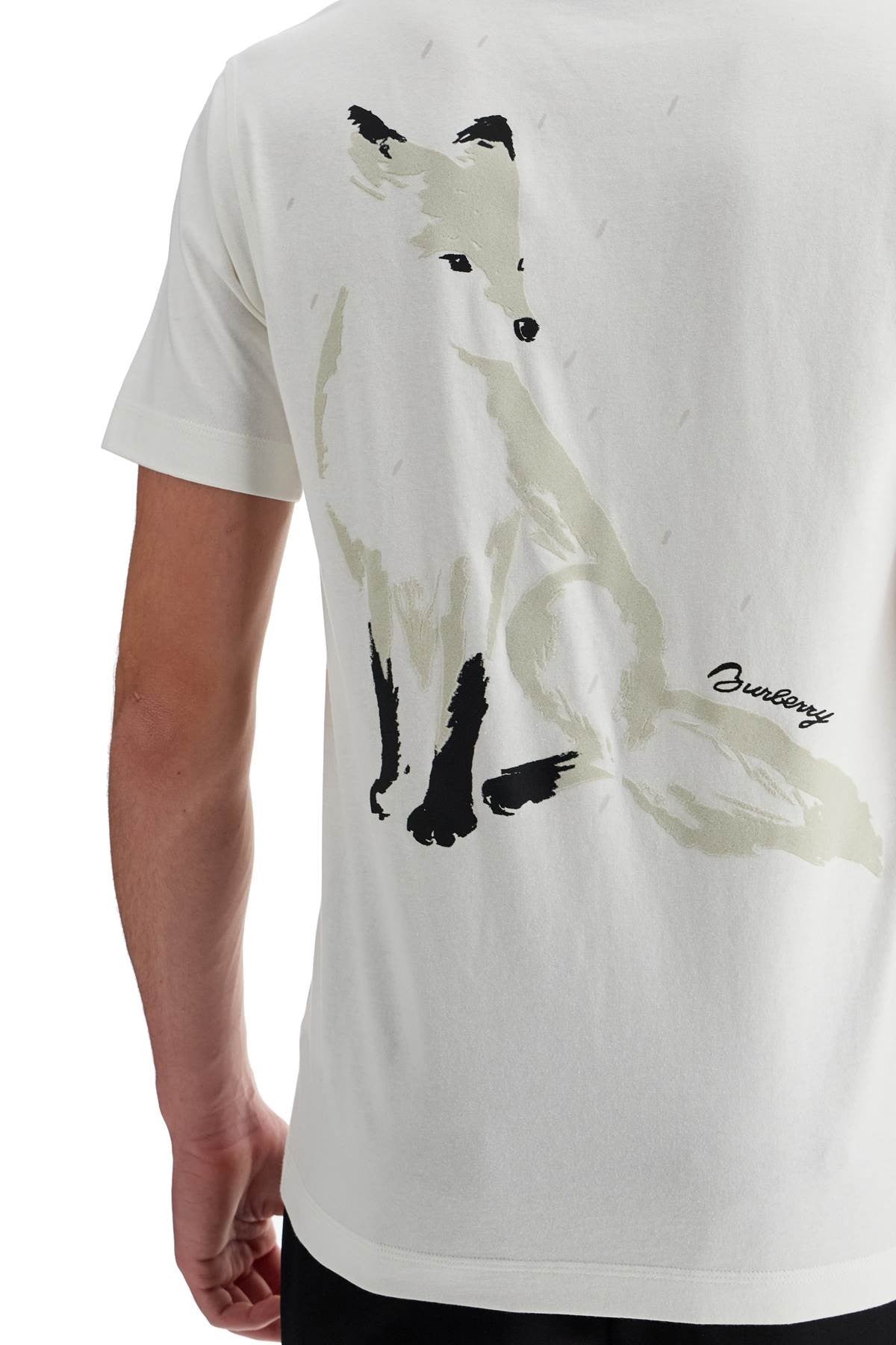 flocked pattern t-shirt