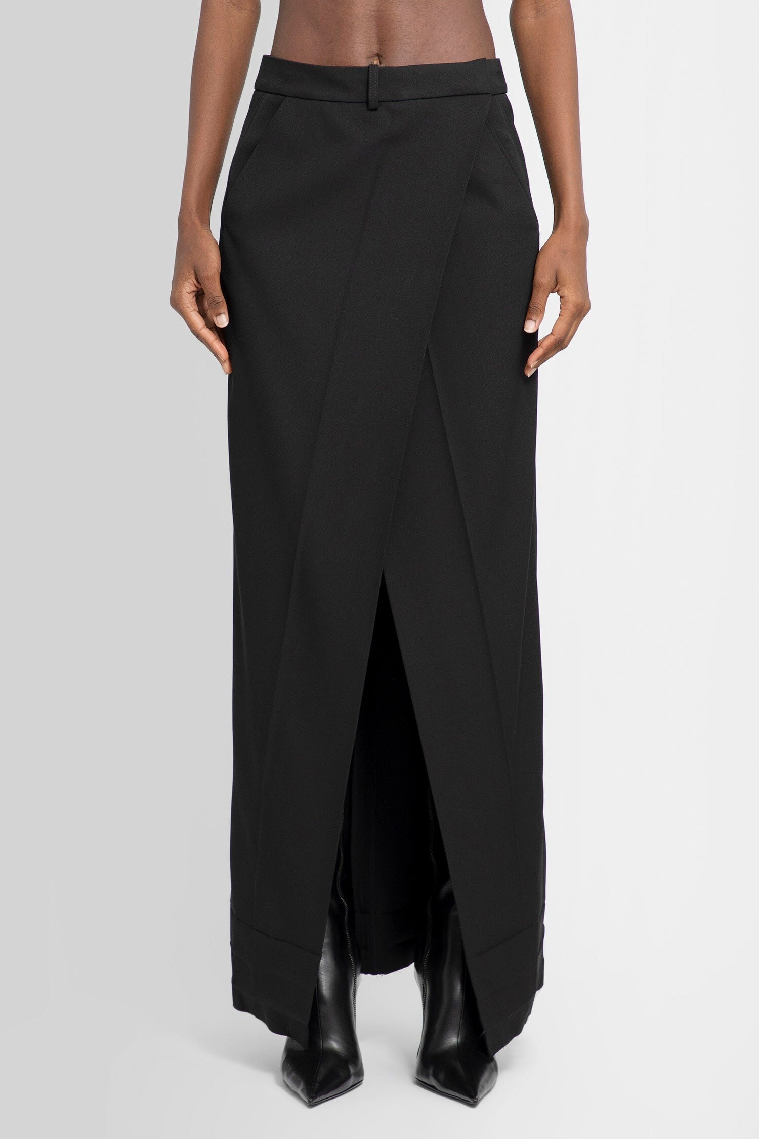 front split midi diy skirt
