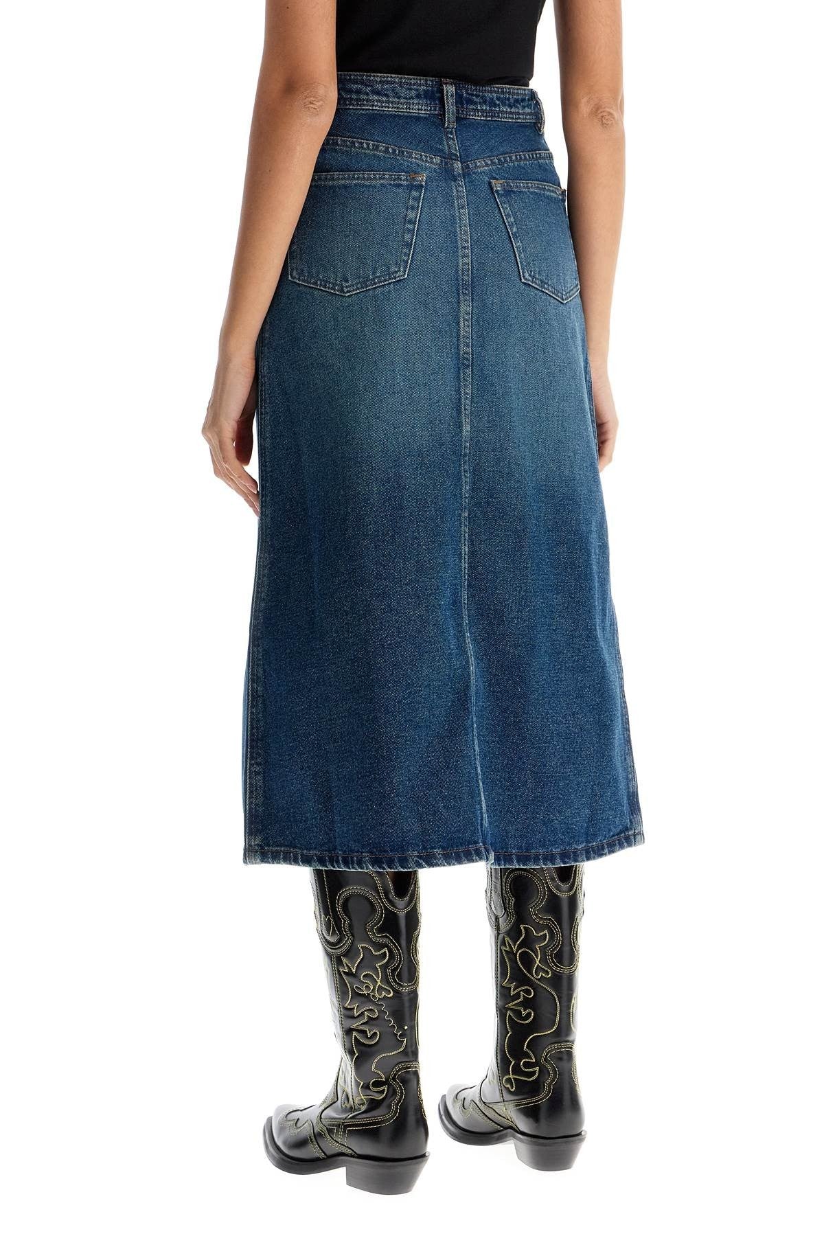 'georgia denim midi skirt in