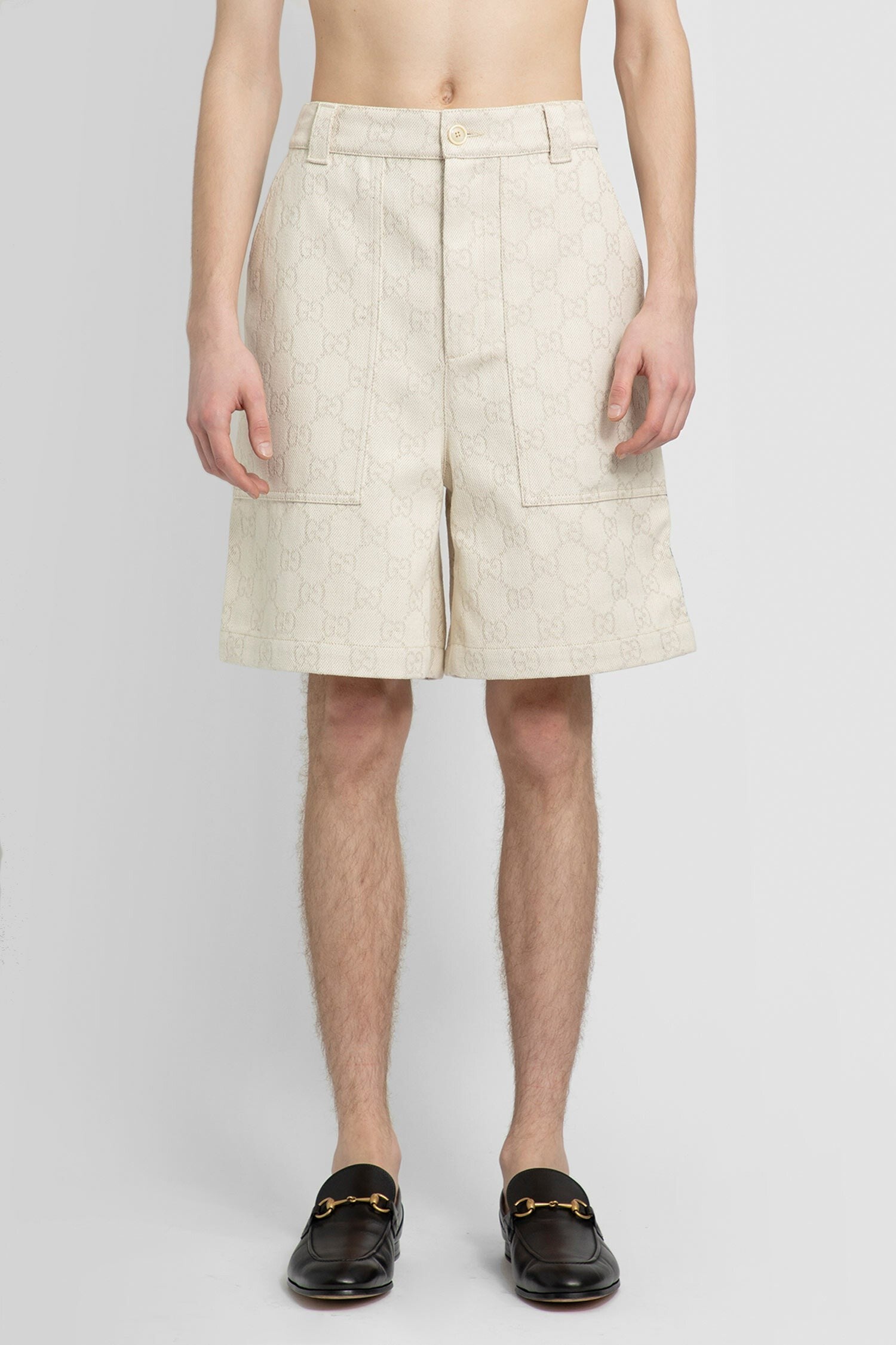 Gg Cotton Jacquard Bermuda Shorts