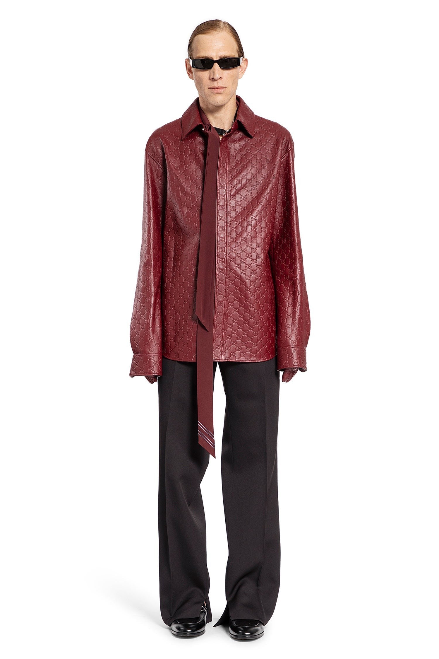 Gg Leather Shirt