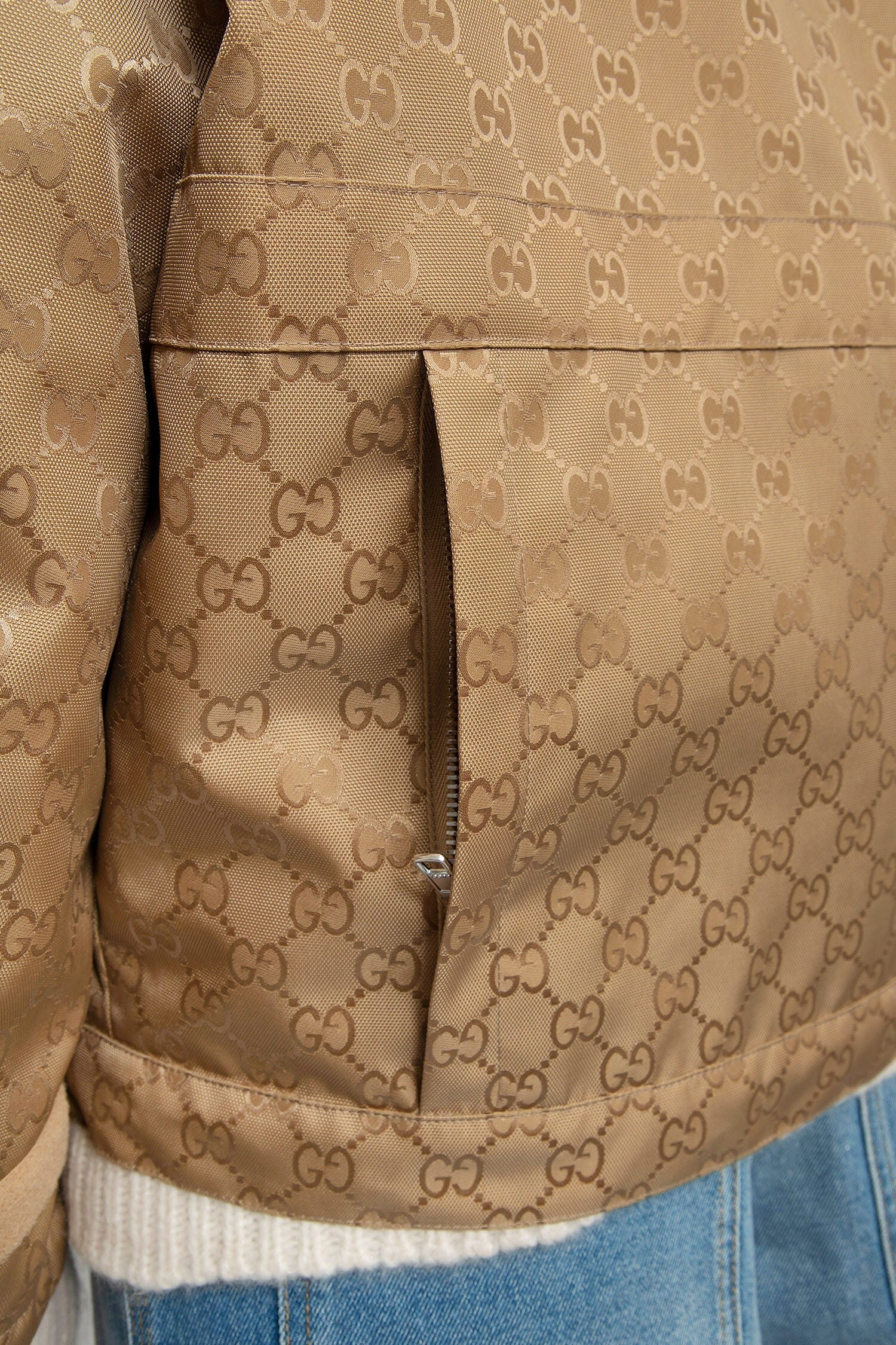 gg nylon padded canvas jacket