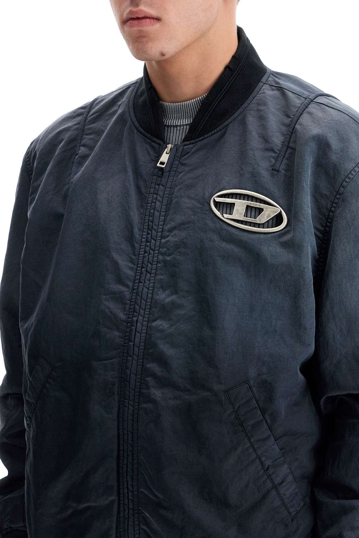 Gradient Effect Bomber Jacket