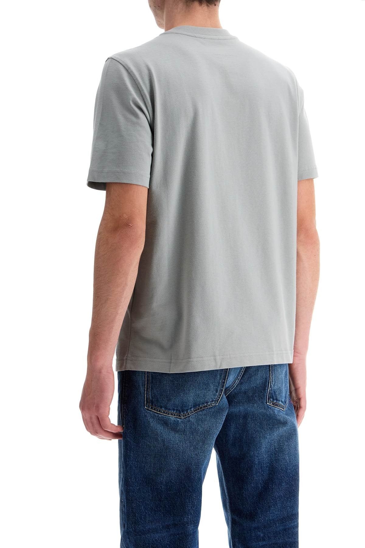 gray cotton t-shirt with raised logo