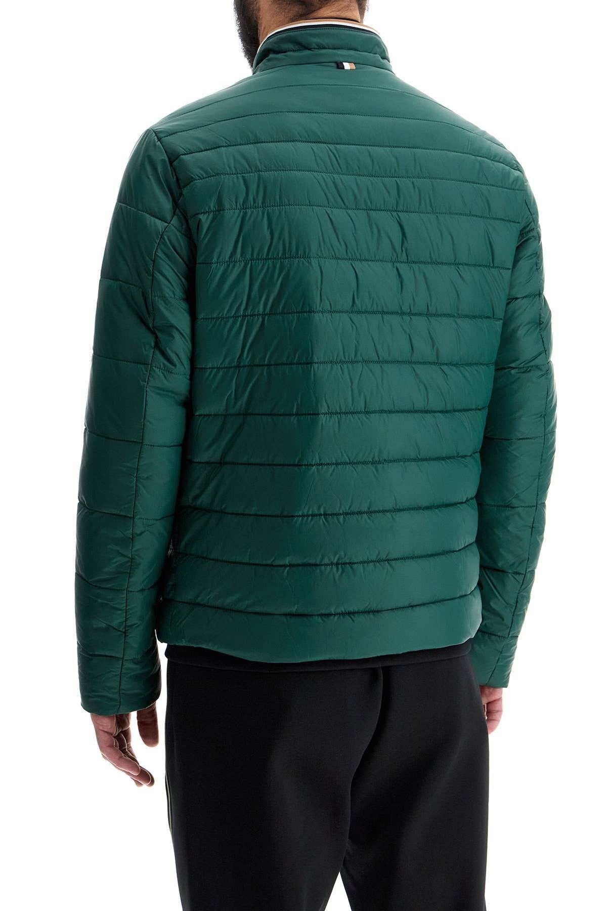 green down jacket with high collar regular fit and zip