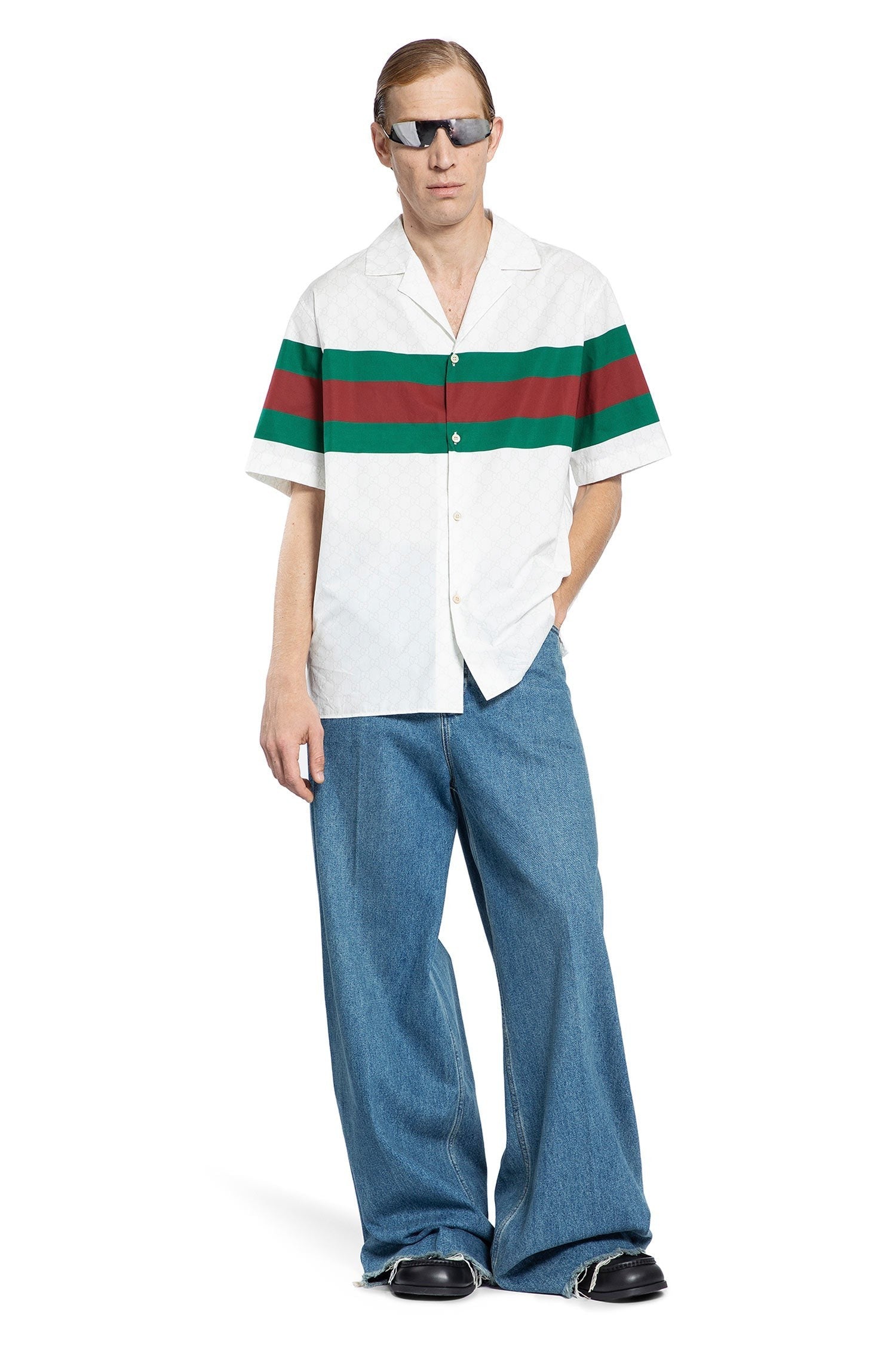 'Gucci 1921' Web Print Shirt