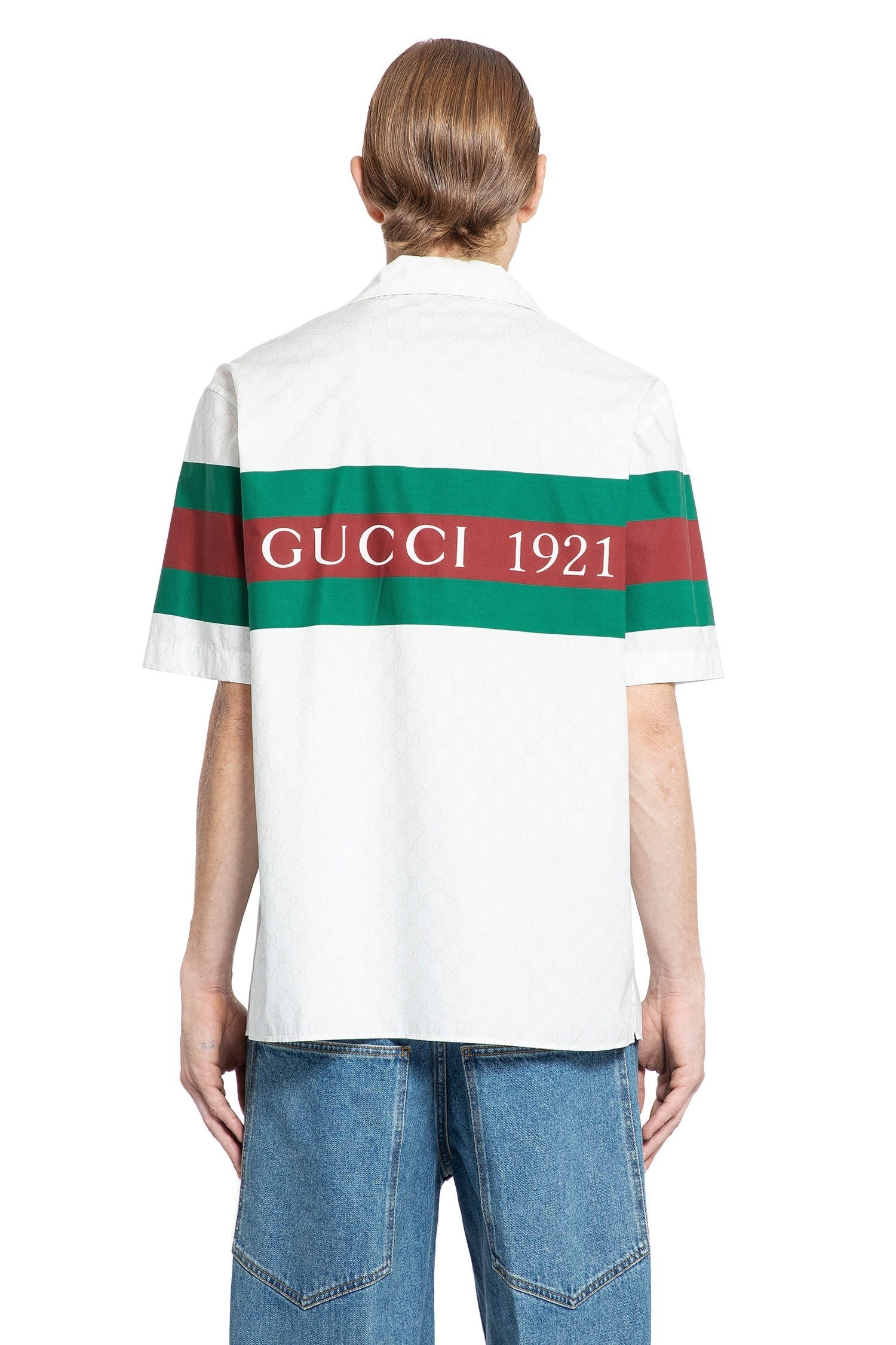 'Gucci 1921' Web Print Shirt