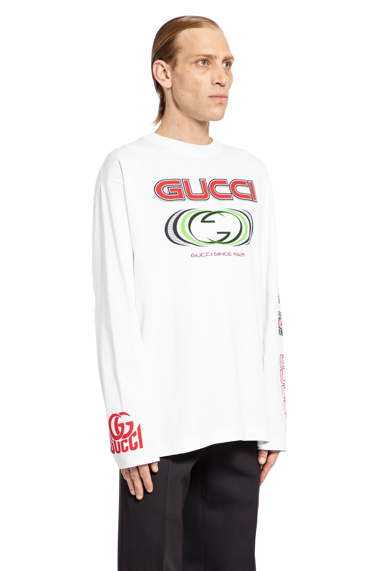 Gucci Symbols Print Long Sleeve T-Shirt