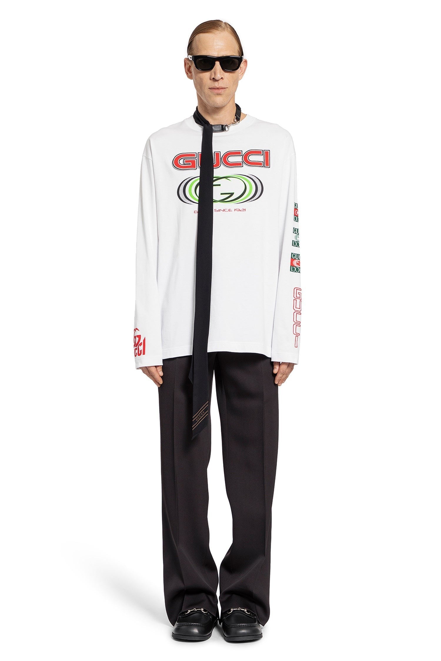 Gucci Symbols Print Long Sleeve T-Shirt