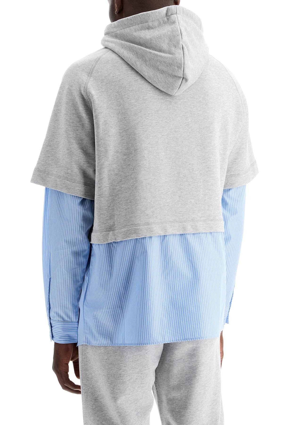 hybrid sweatshirt with shirt bottom