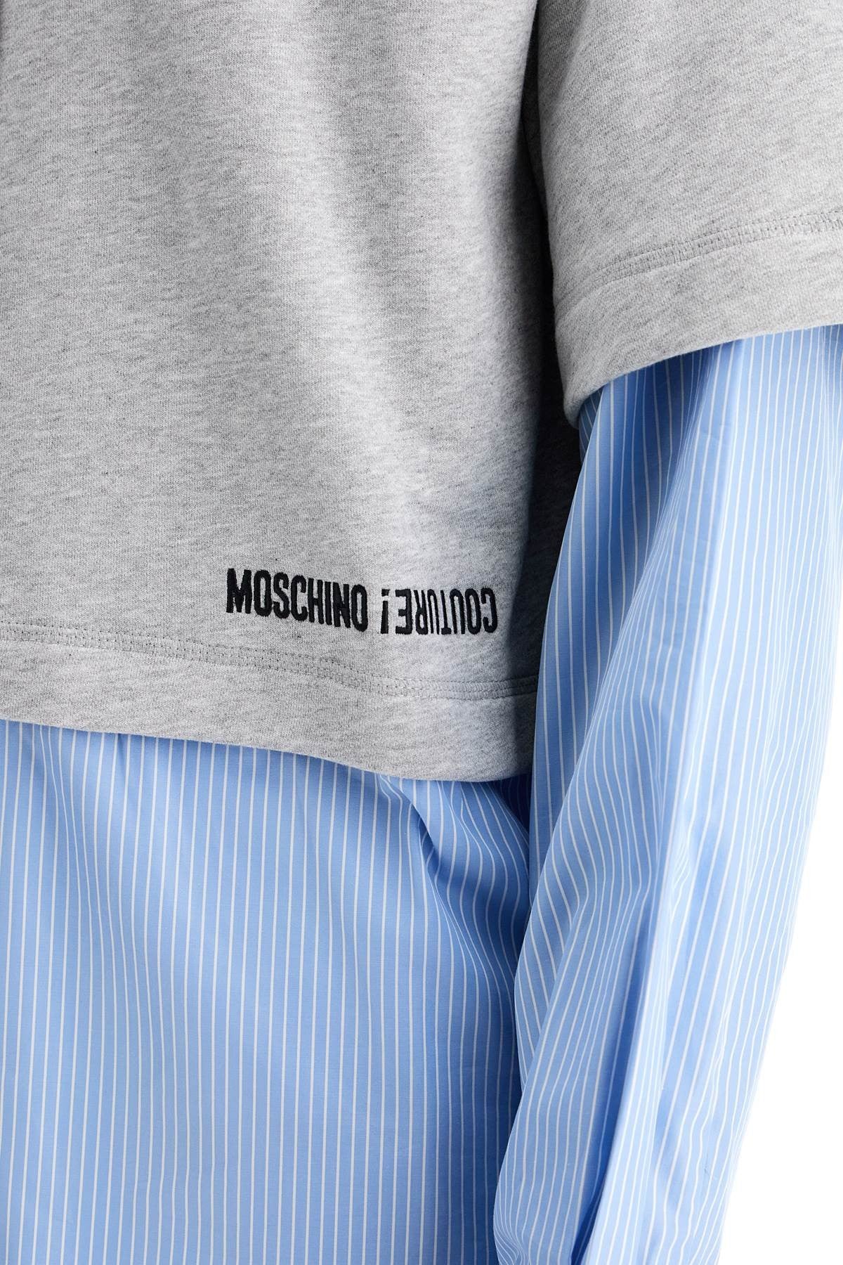 hybrid sweatshirt with shirt bottom