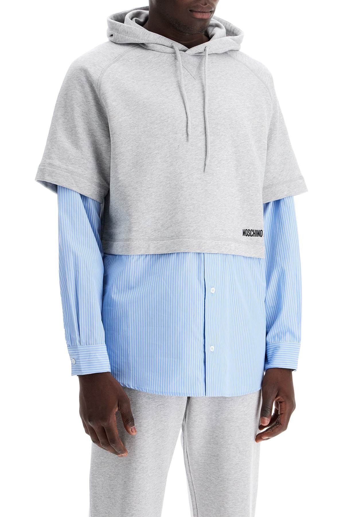 hybrid sweatshirt with shirt bottom