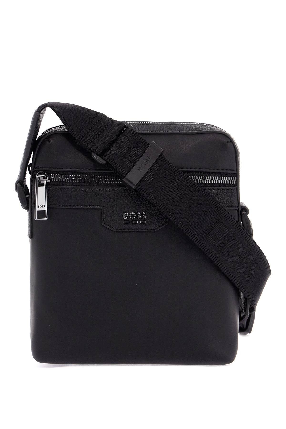 jareth black synthetic shoulder bag with zip for office and travel