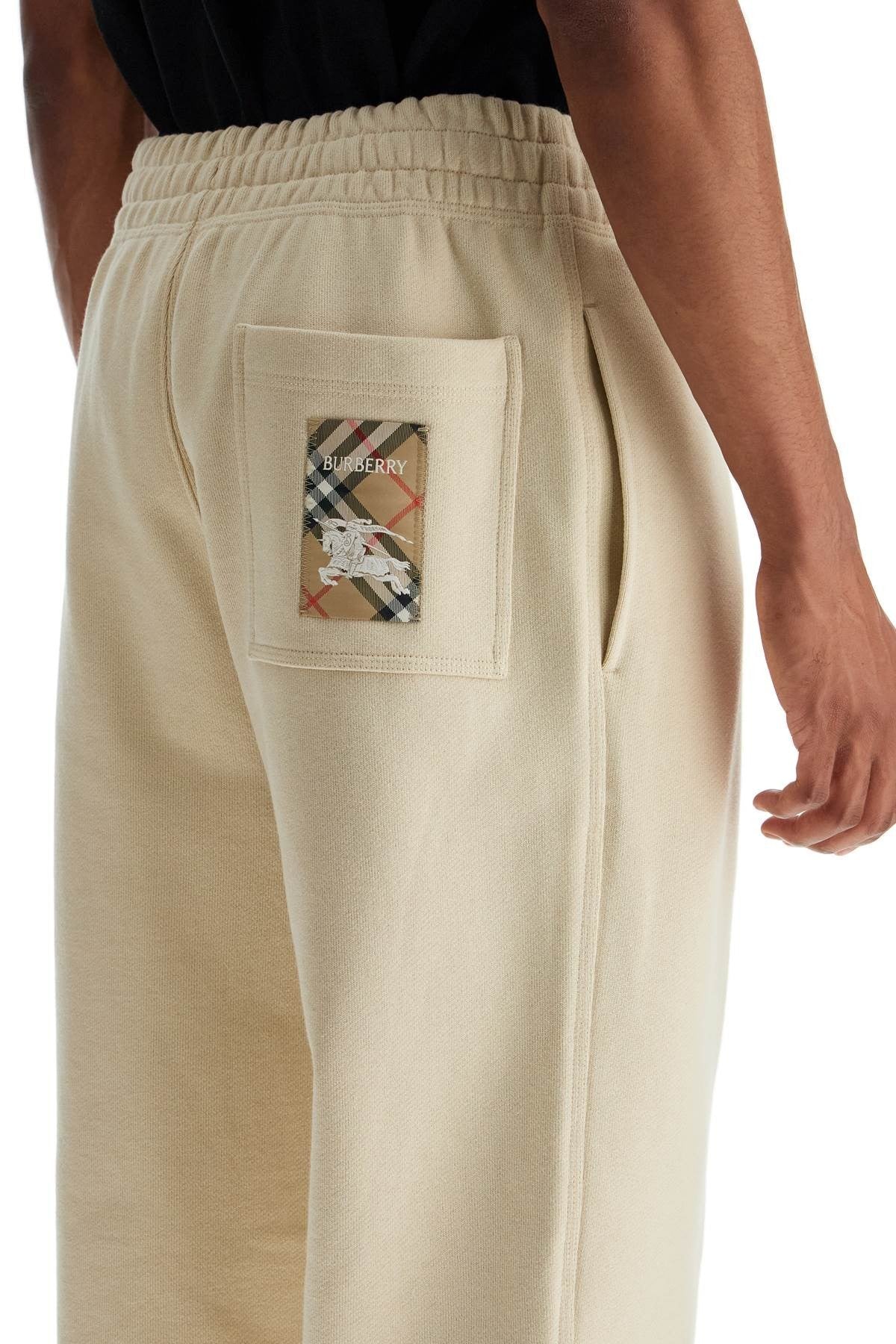 joggers with patch logo