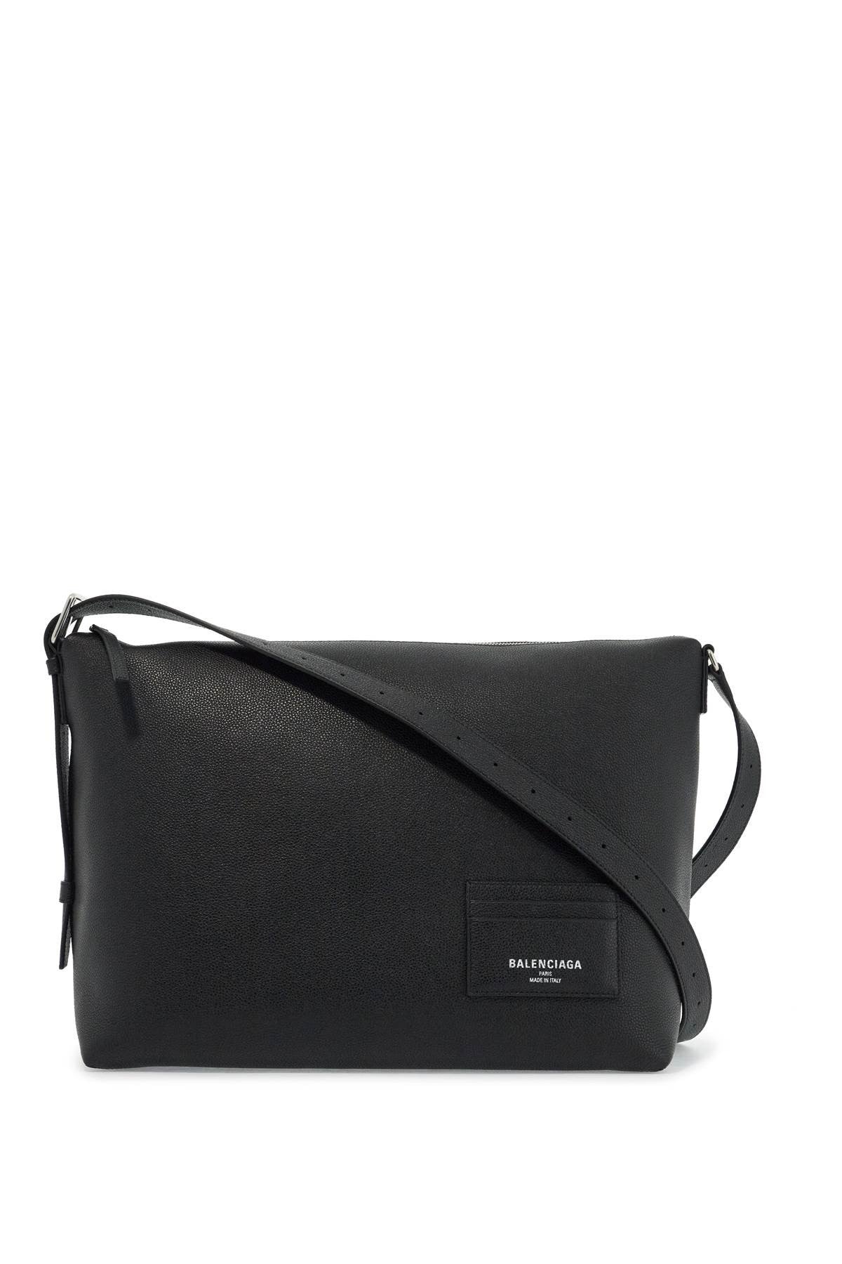 large leather credit messenger bag