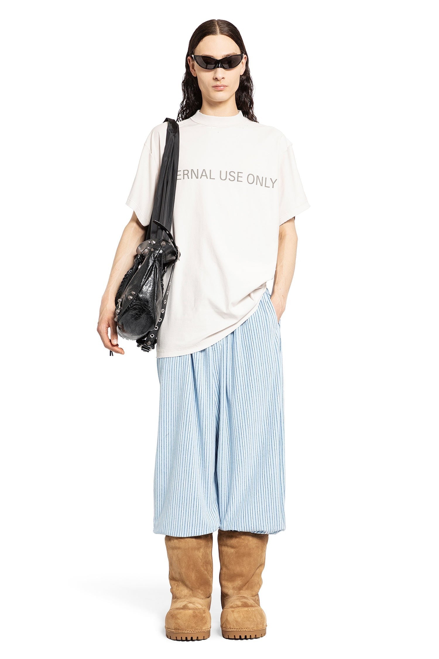 Large Pyjama Pants In Striped Light Fleece
