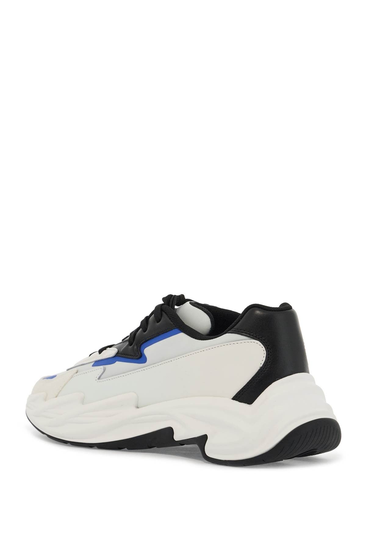 leather and nylon run-row sneakers