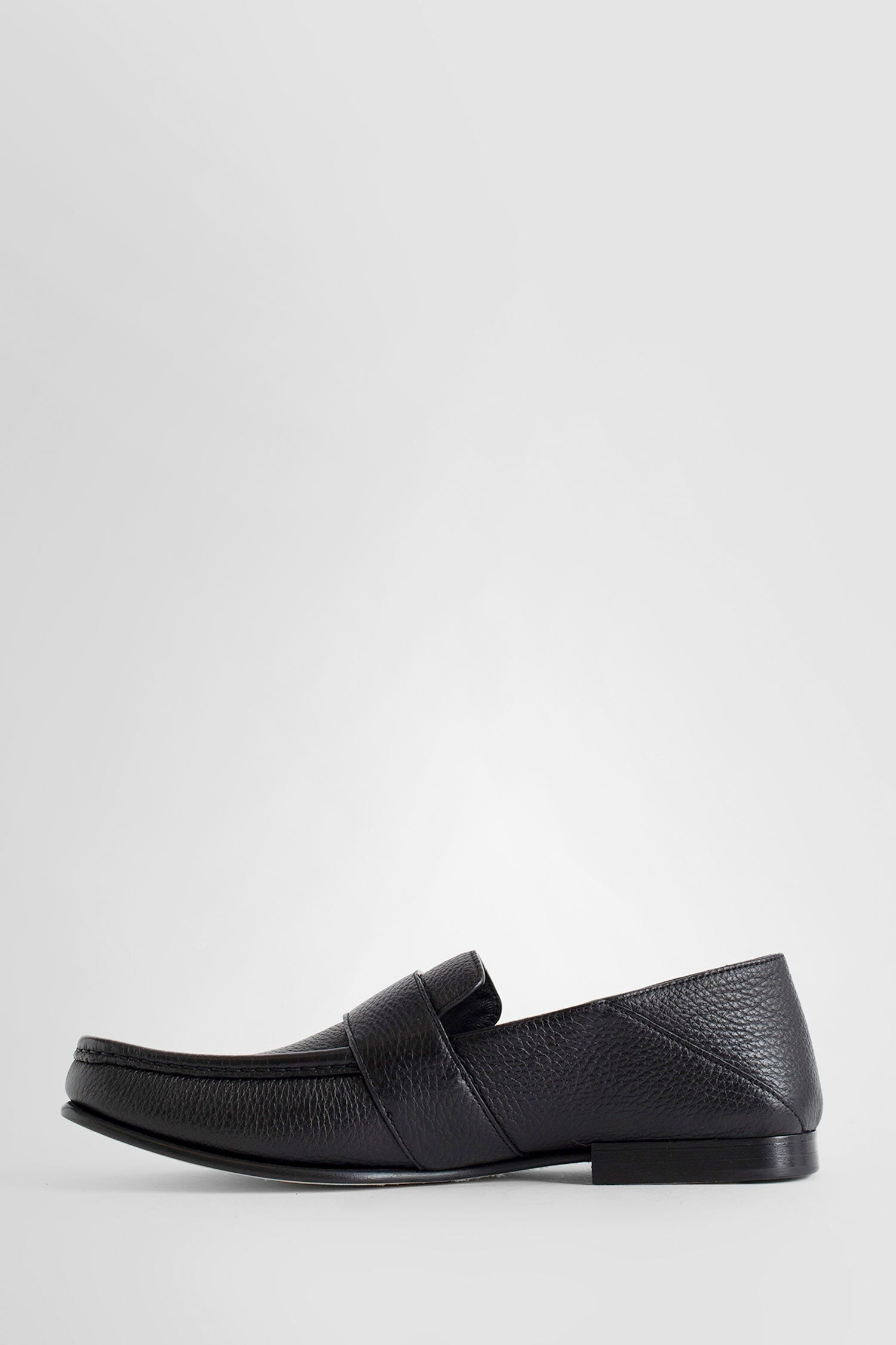 leather ff loafers