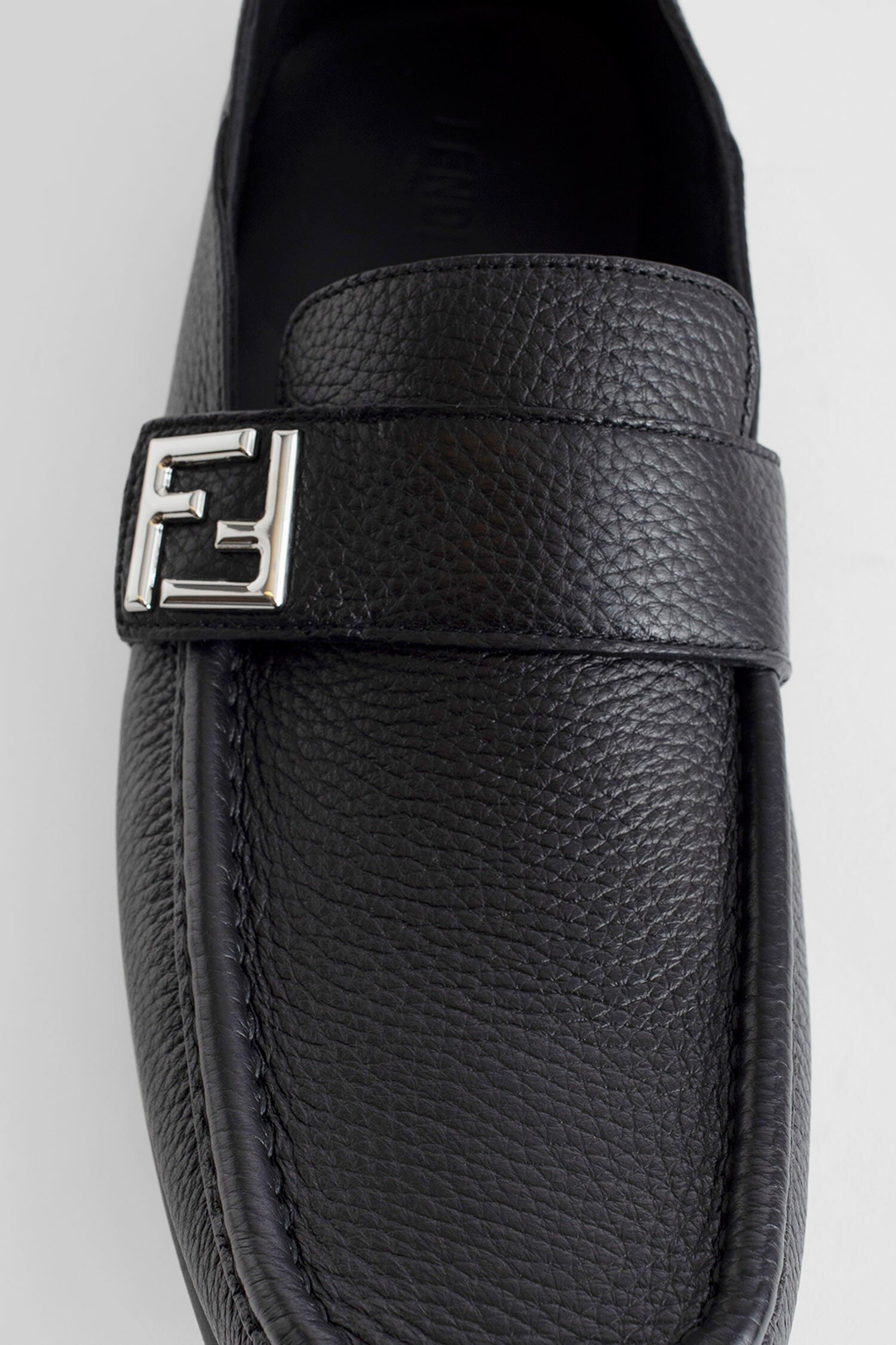 leather ff loafers