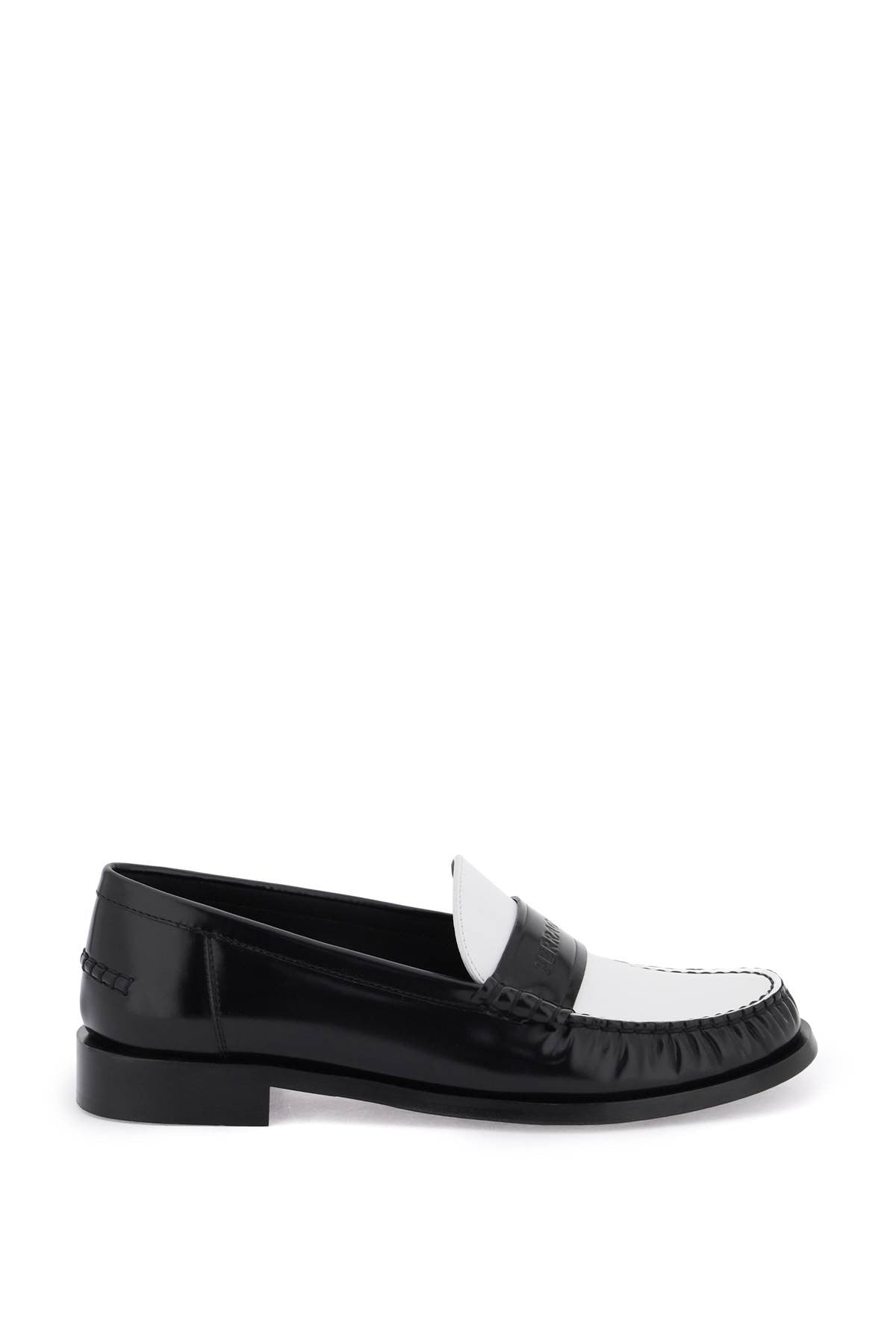 Leather Loafers With Embossed Logo