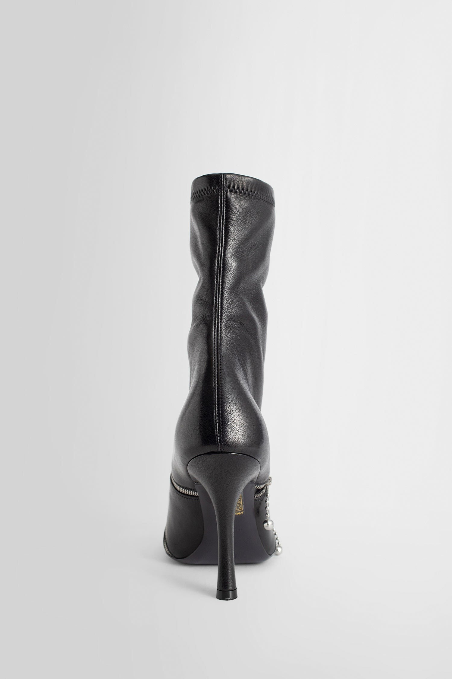 Leather Peep Boots