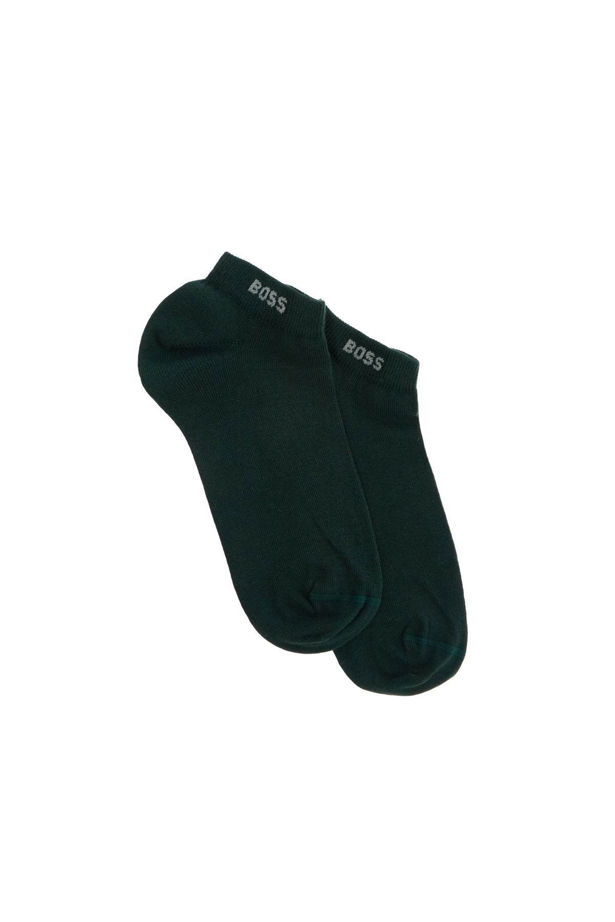 light and dark green slim fit socks set of 2 cotton comfort
