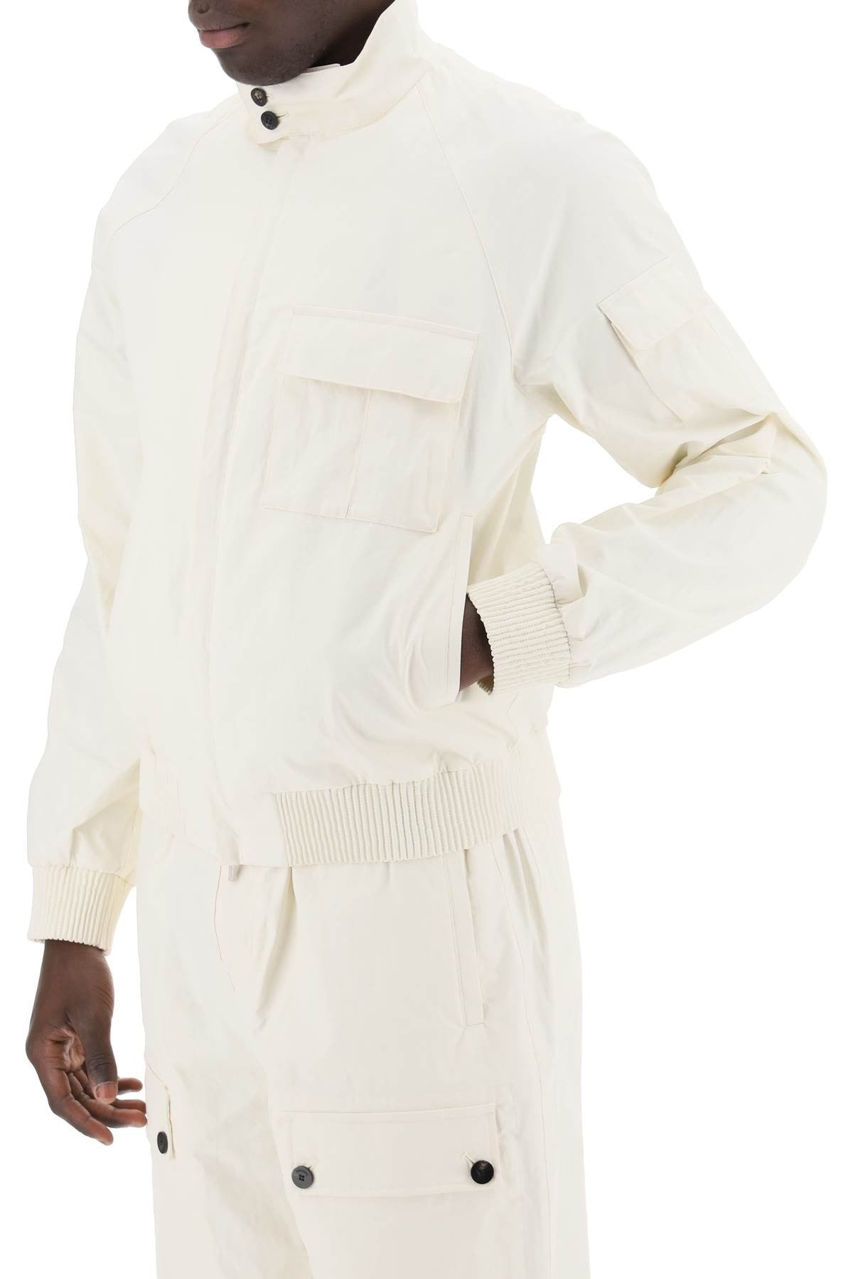 linen coated blouson