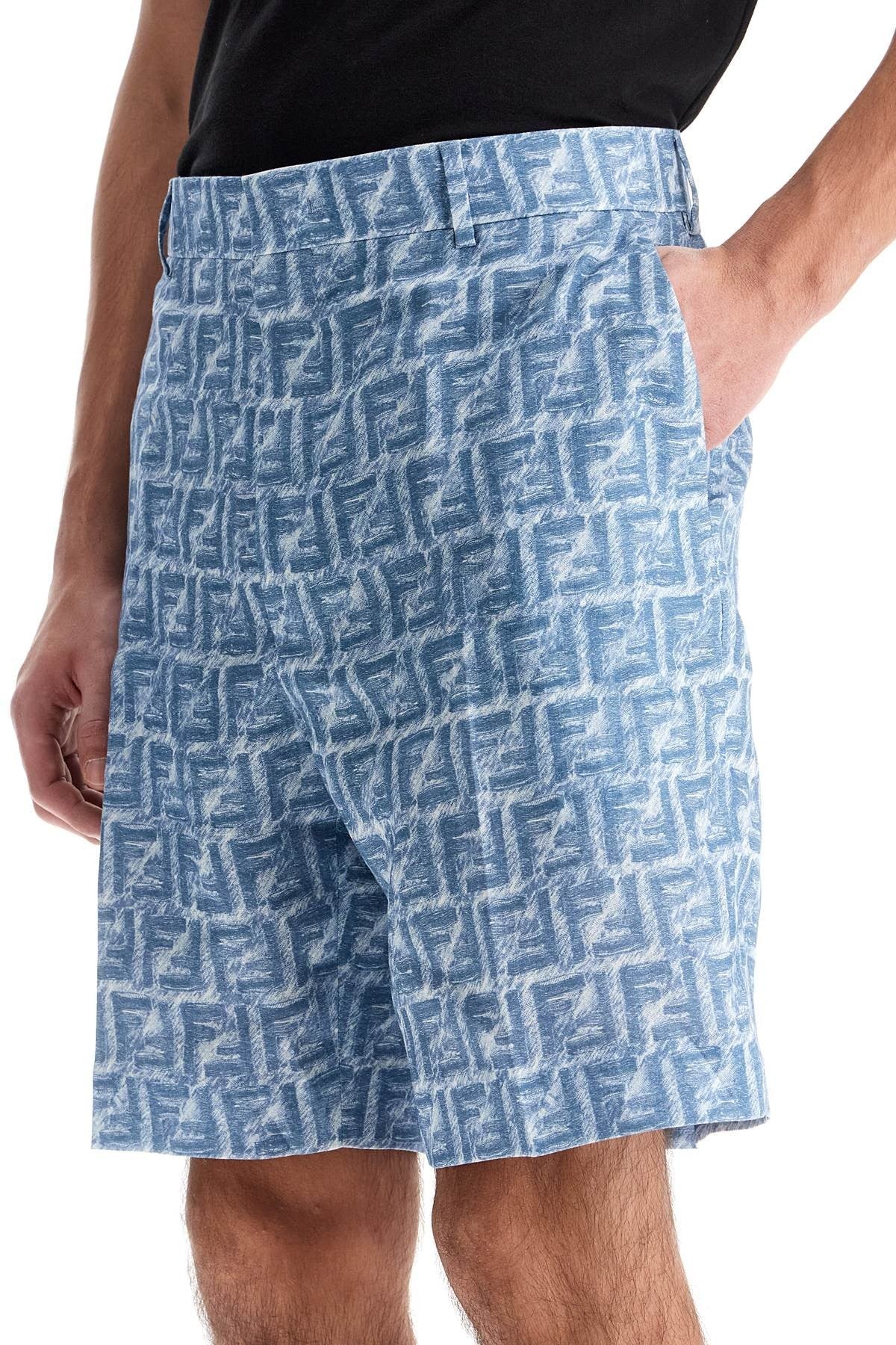 linen ff bermuda shorts for