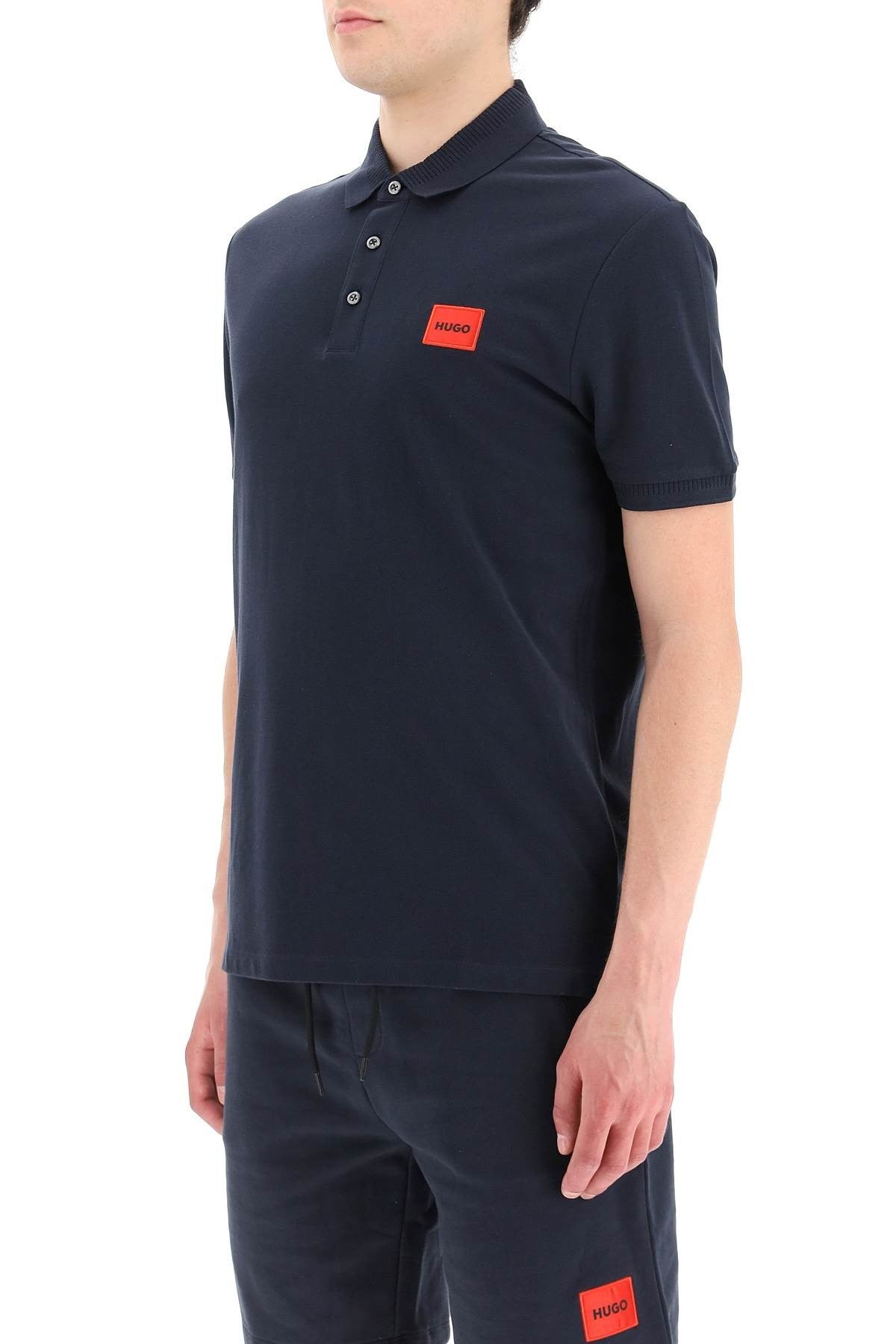 logo patch polo shirt