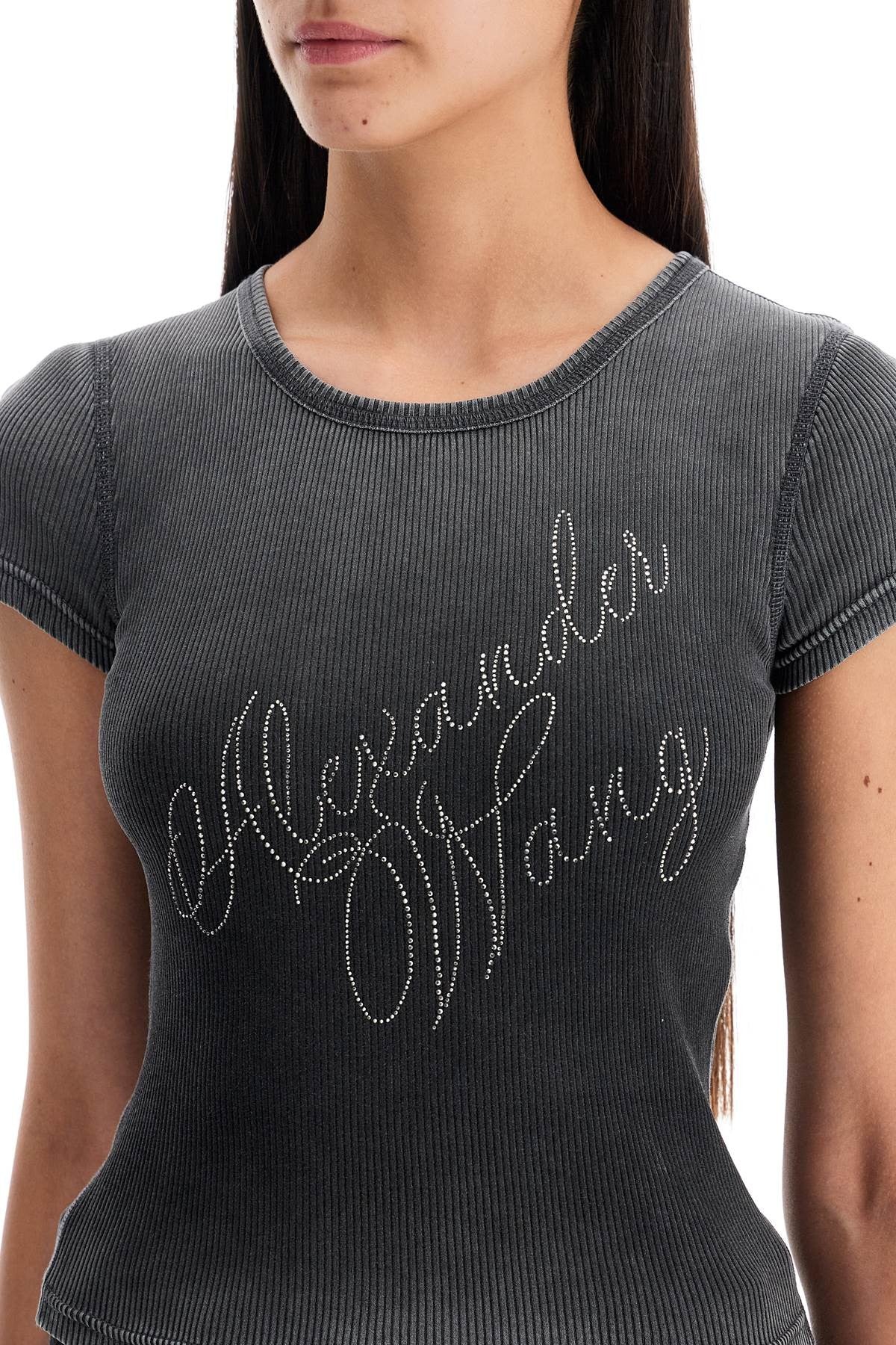 'logo rhinestone t-shirt
