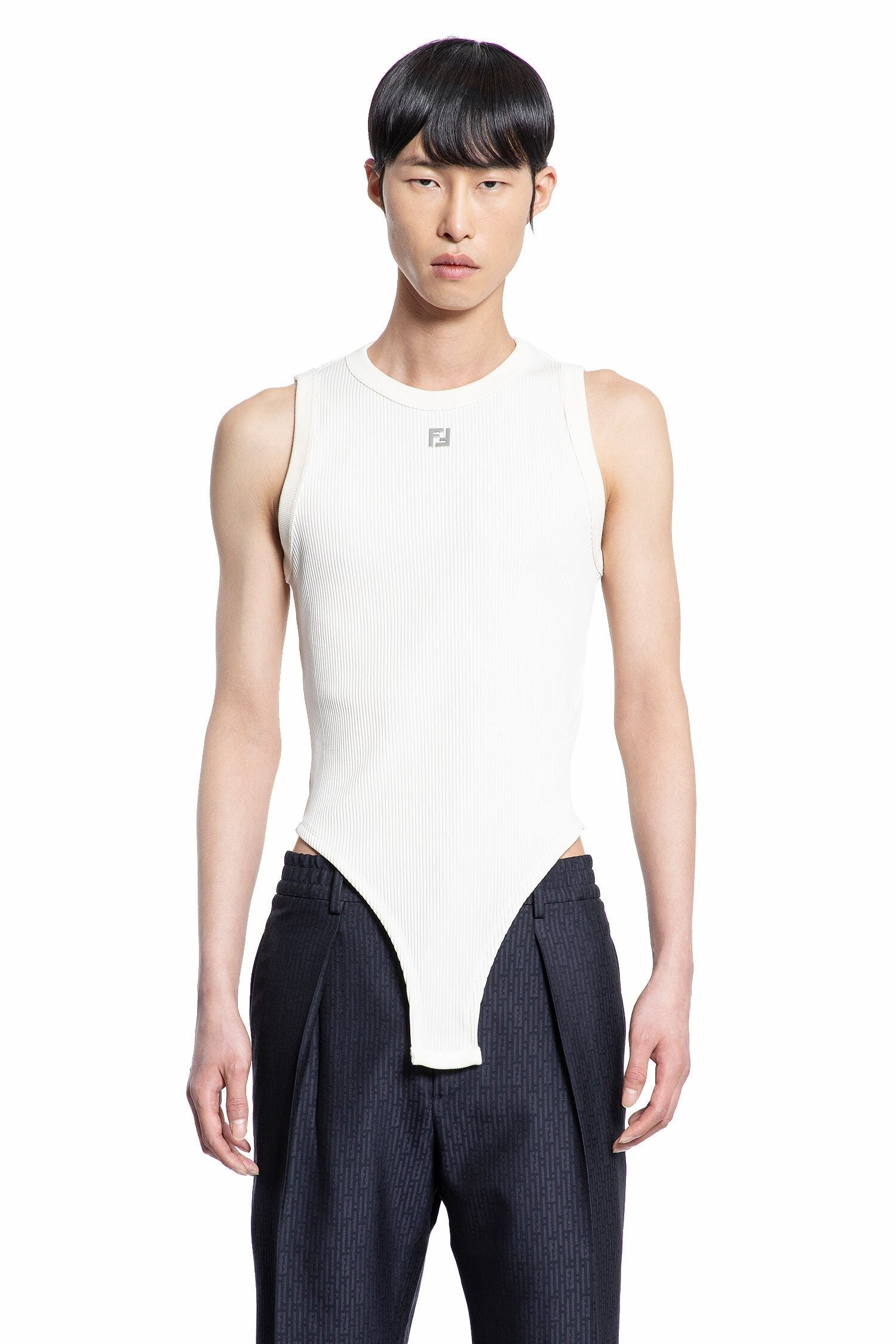 Logo Ribbed Bodysuit
