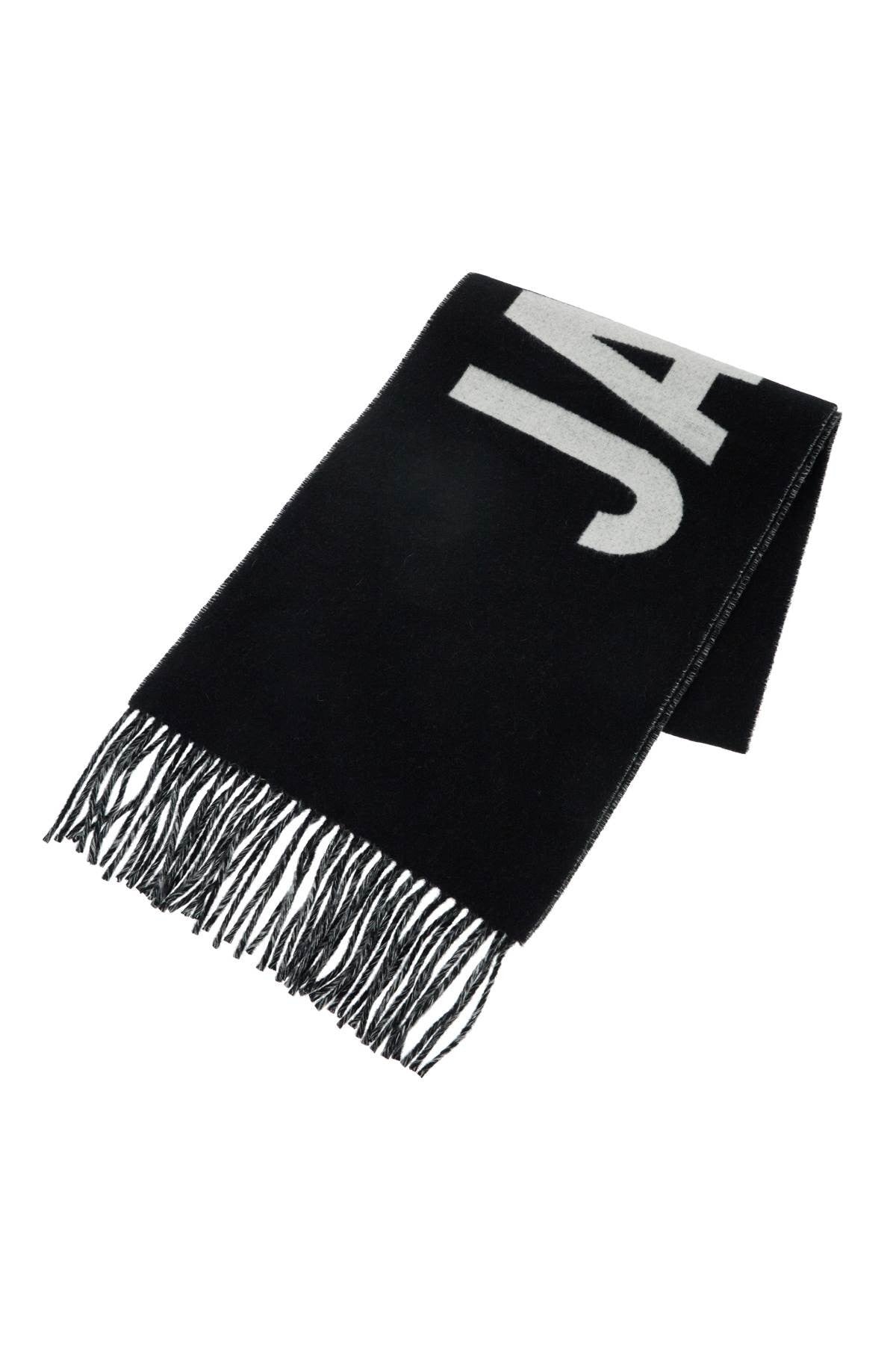 logo wool scarf