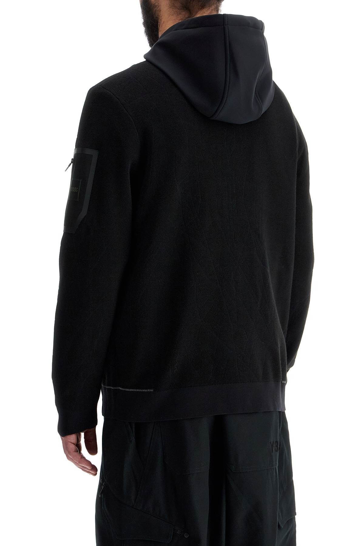 men's black hoodie with zip