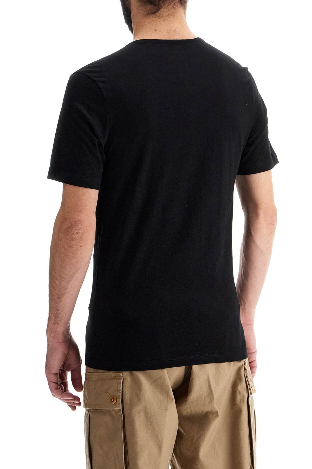 men's short sleeve regular fit black cotton t-shirt