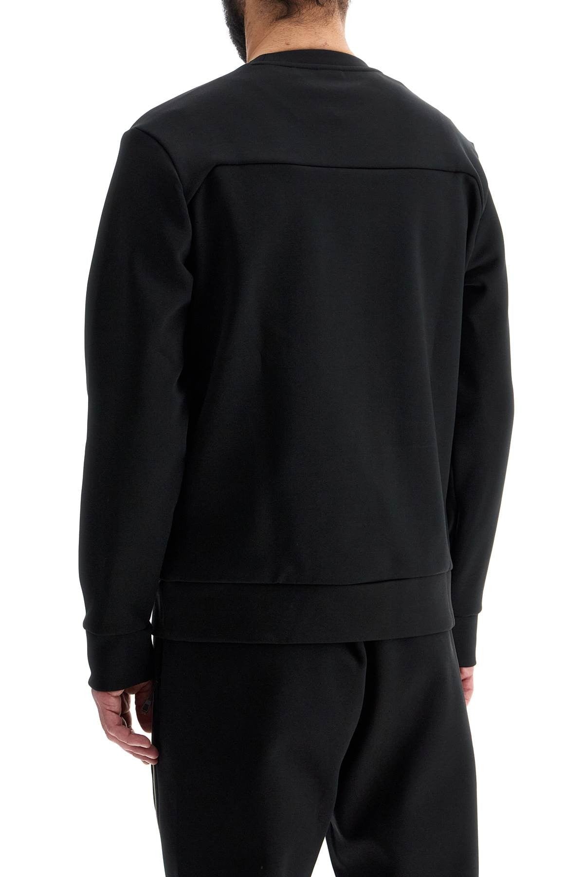 men's slim fit long sleeve black sweatshirt