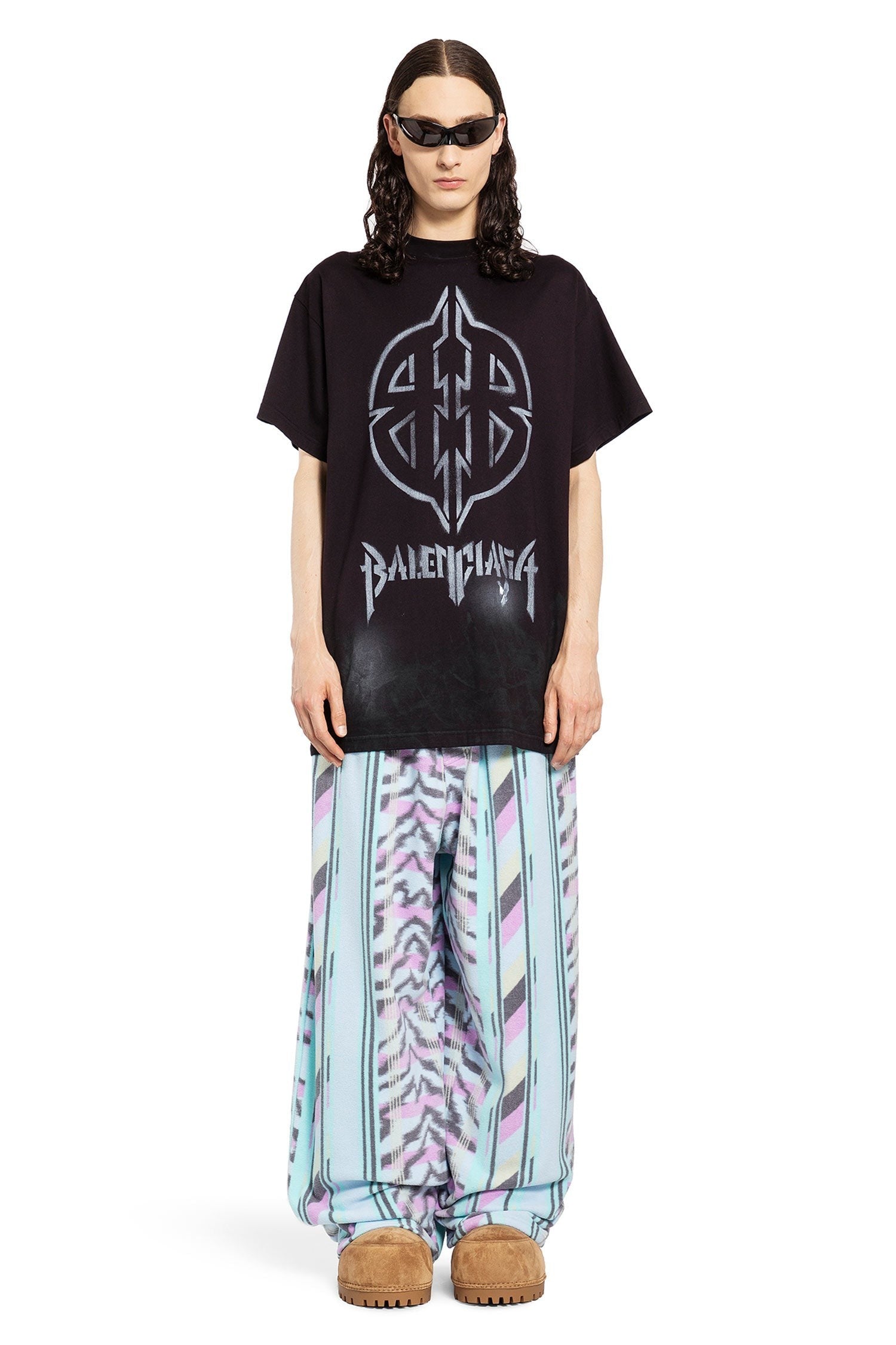 Metal Bb Stencil T-Shirt Oversized In Vintage Jersey